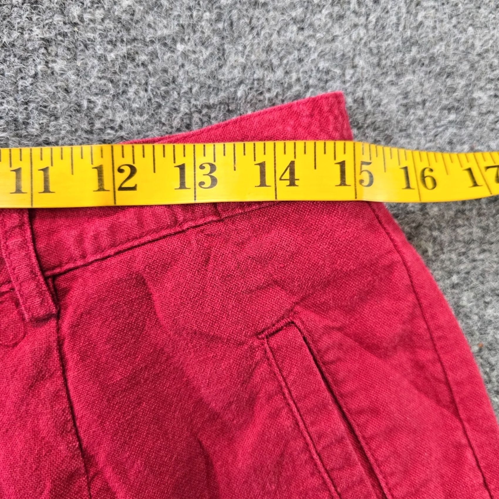 Vintage VINTAGE L.L. Bean Pants Womens 12 Red Linen Blend Tapere High Waist 90s Chino Tapered Mens? Womens Size 34" / US 12 / IT 48 - 5 Thumbnail