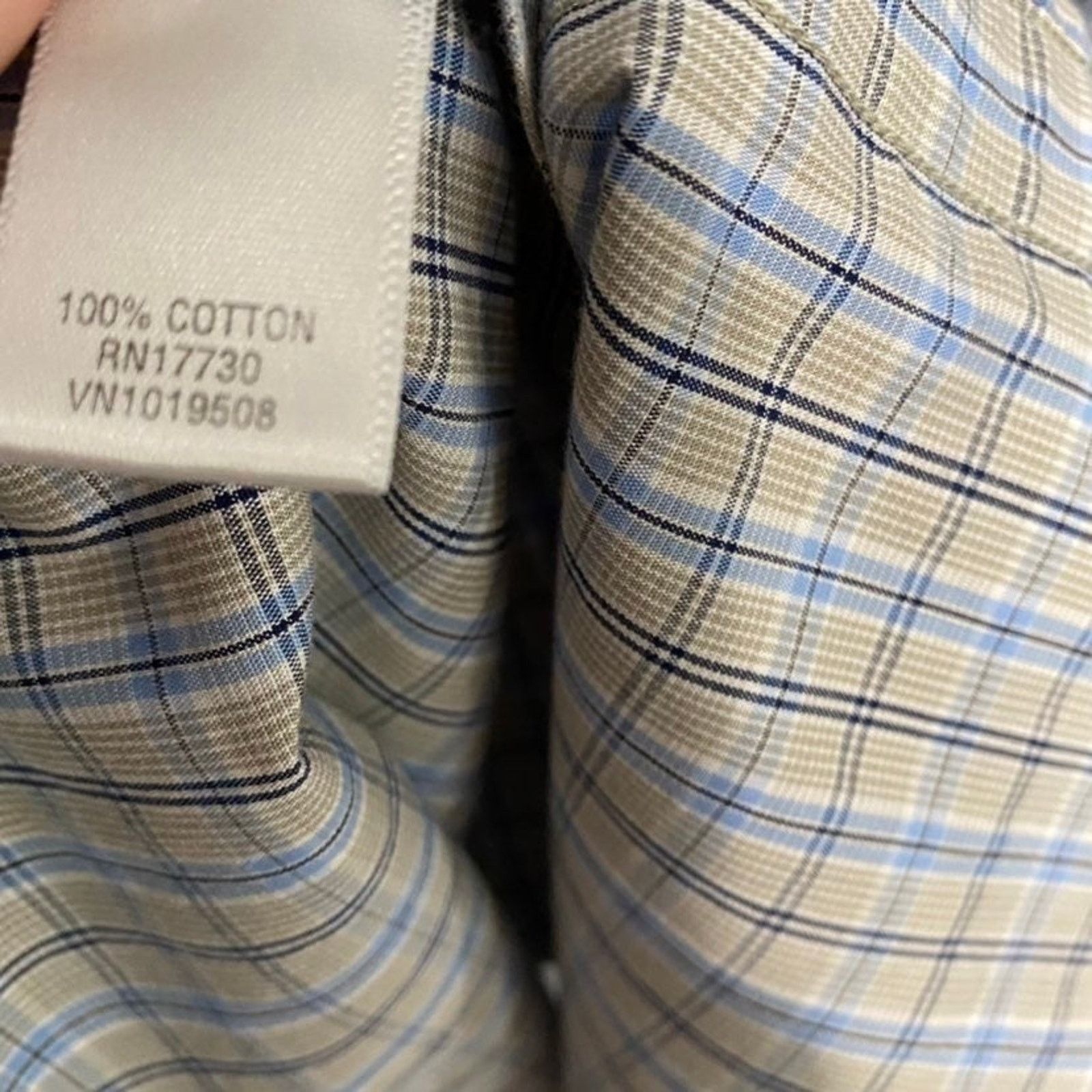 Cherokee Cherokee Blue Plaid Button Down Shirt Size XL Size US XL / EU 56 / 4 - 5 Thumbnail