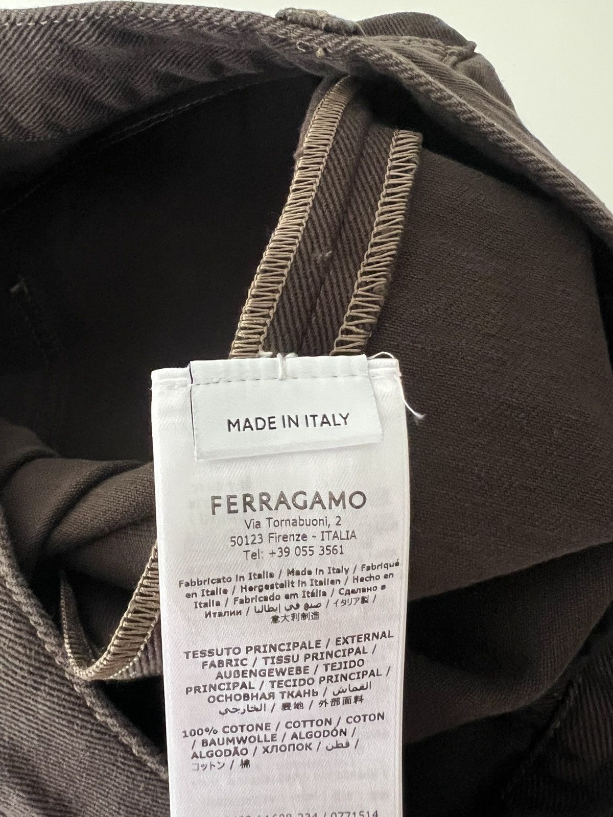 Salvatore Ferragamo $1.1K VALUE Washed Denim Jeans in Brown Size US 32 / EU 48 - 7 Thumbnail