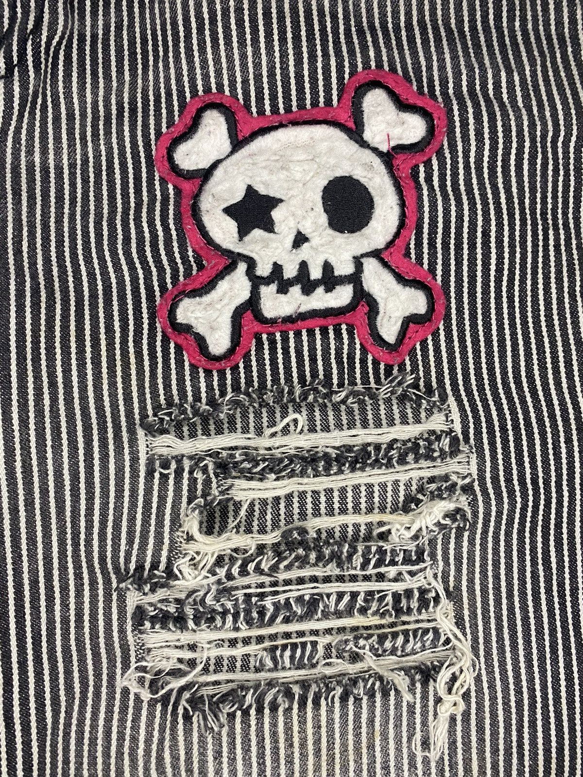 14th Addiction Japanese Brand Chip Clip Distressed Hickory Stripe Pant Size US 33 - 5 Thumbnail