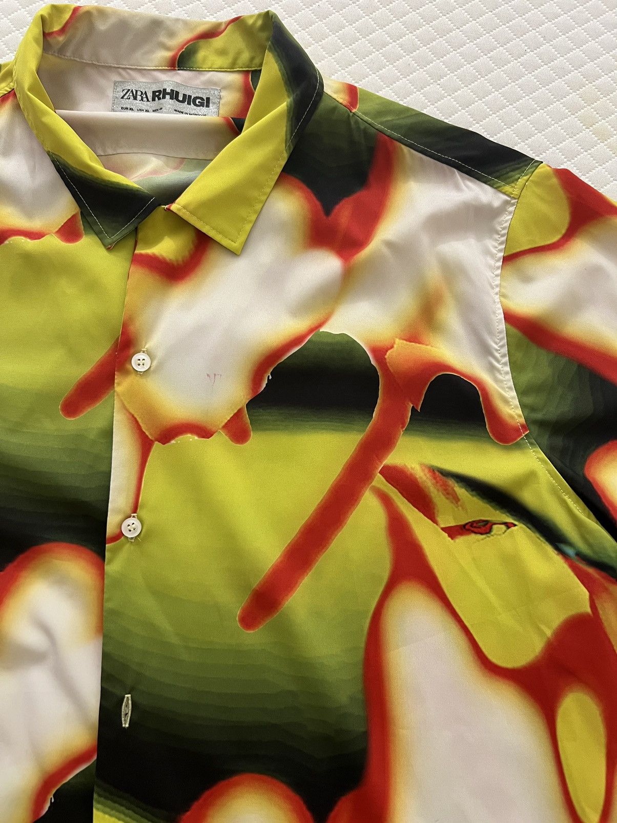 Rhude × Zara Rhude x Zara neon button up shirt 2022 collection Size US XL / EU 56 / 4 - 1 Thumbnail