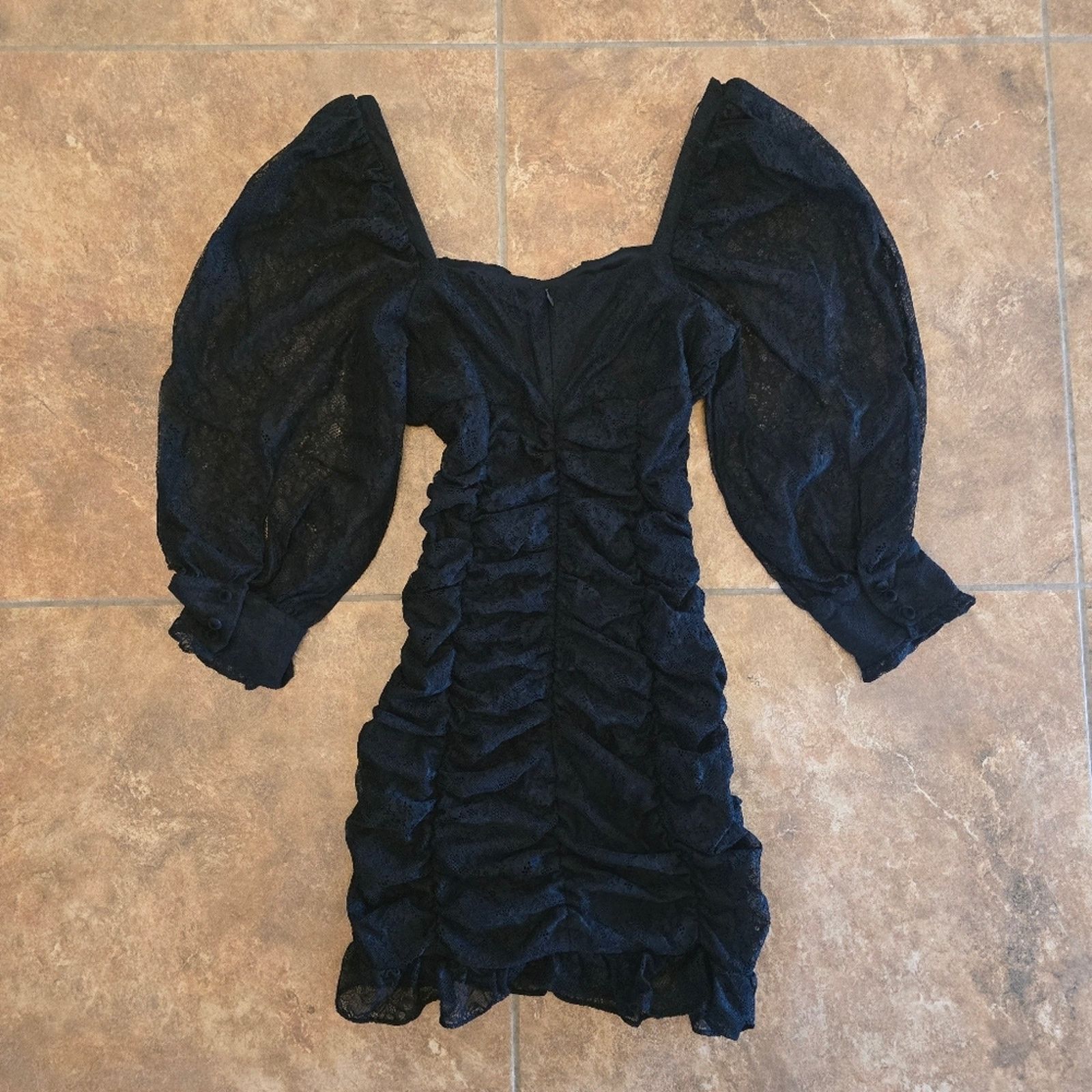 Zara Black Laced | ZARA | Long Sleeve Mini Size S / US 4 / IT 40 - 2 Thumbnail