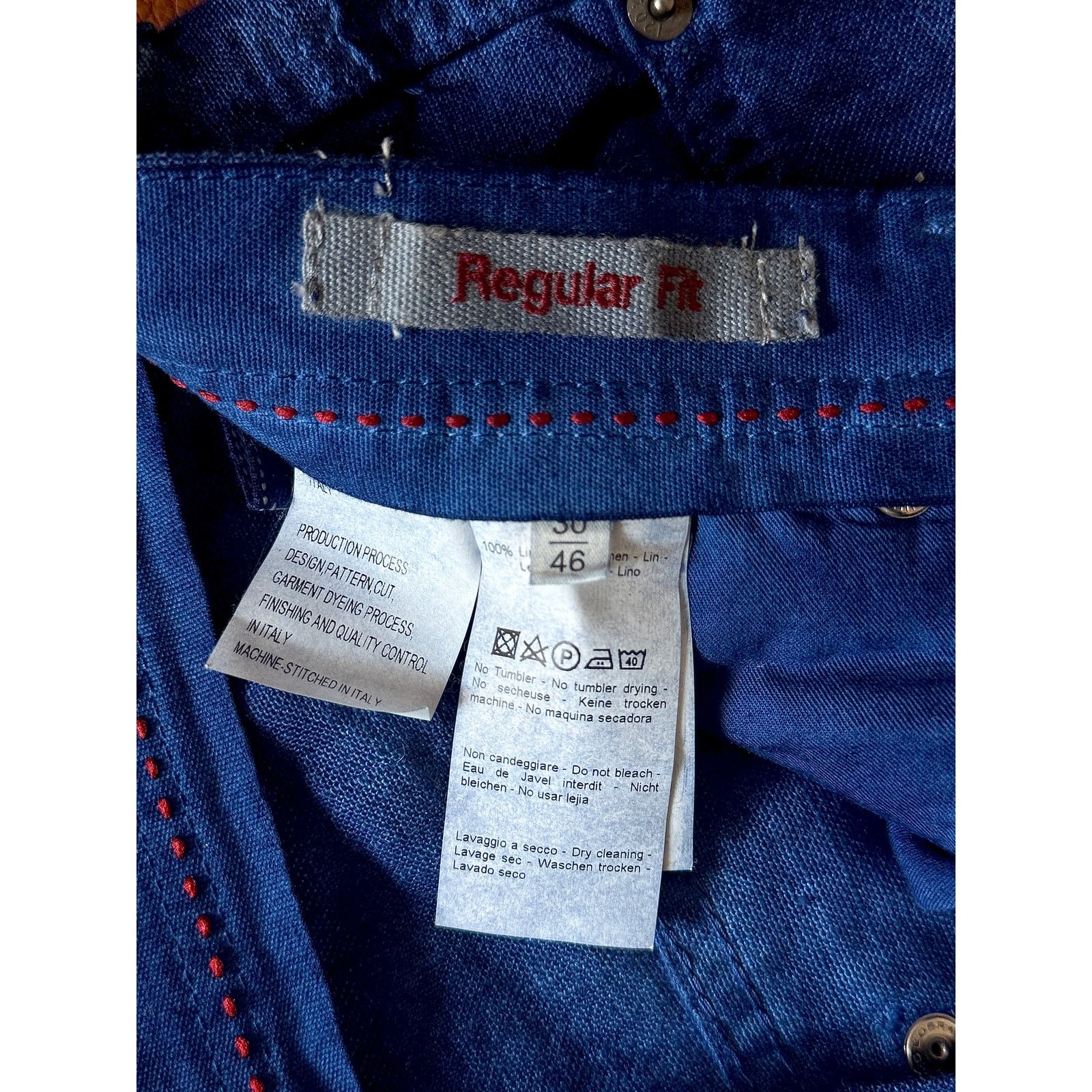 120% Lino 120% Lino NWT Men's Blue Linen Pocket Jeans Size US 30 / EU 46 - 4 Thumbnail