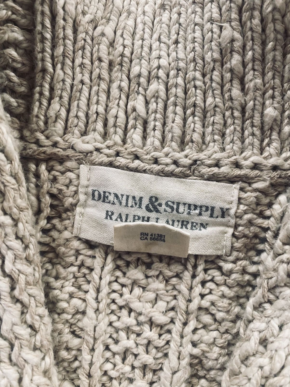 Denim & Supply Ralph Lauren Denim & Supply Ralph Lauren Shawl Cardigan Cable Knit M Vtg Size M / US 6-8 / IT 42-44 - 9 Thumbnail