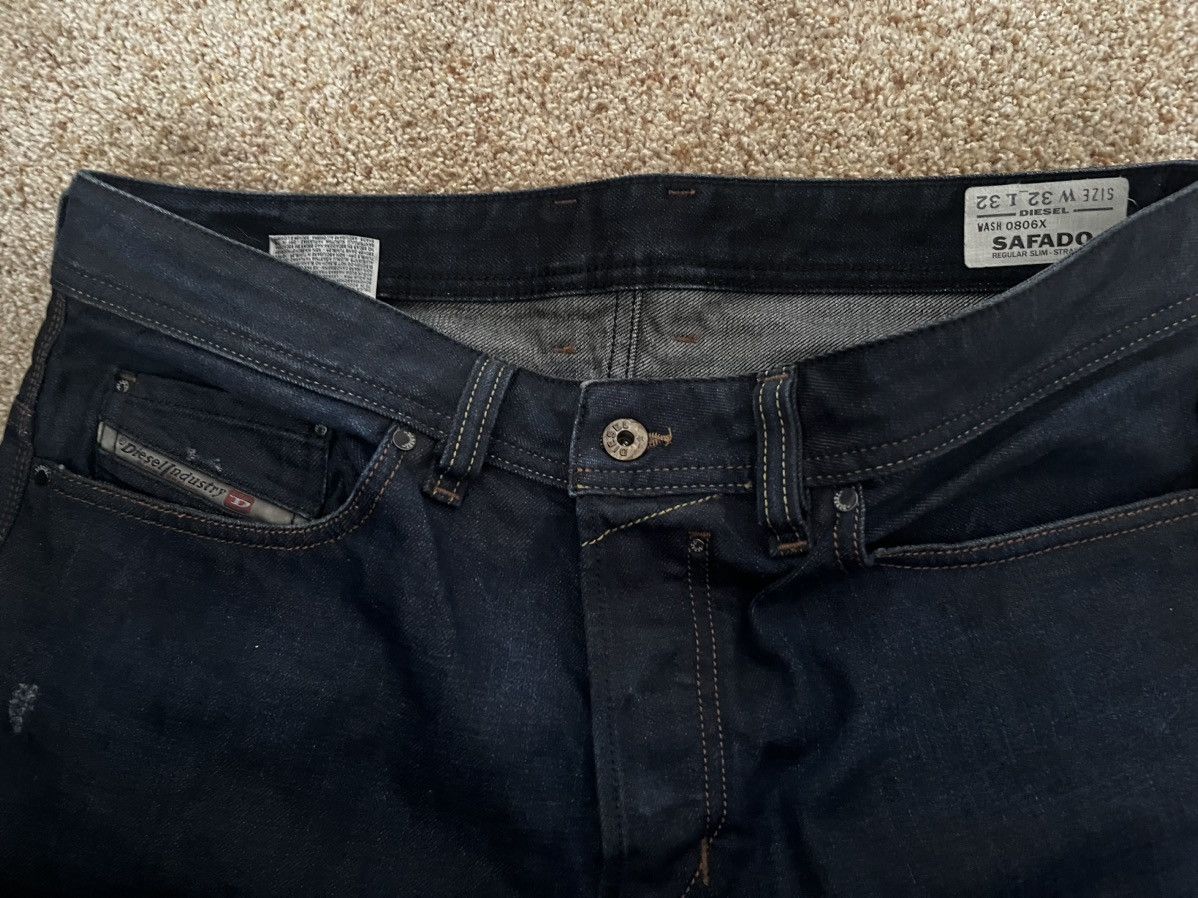 image of Diesel Safado Mudwash Straight Denim in Blue, Men's (Size 32)
