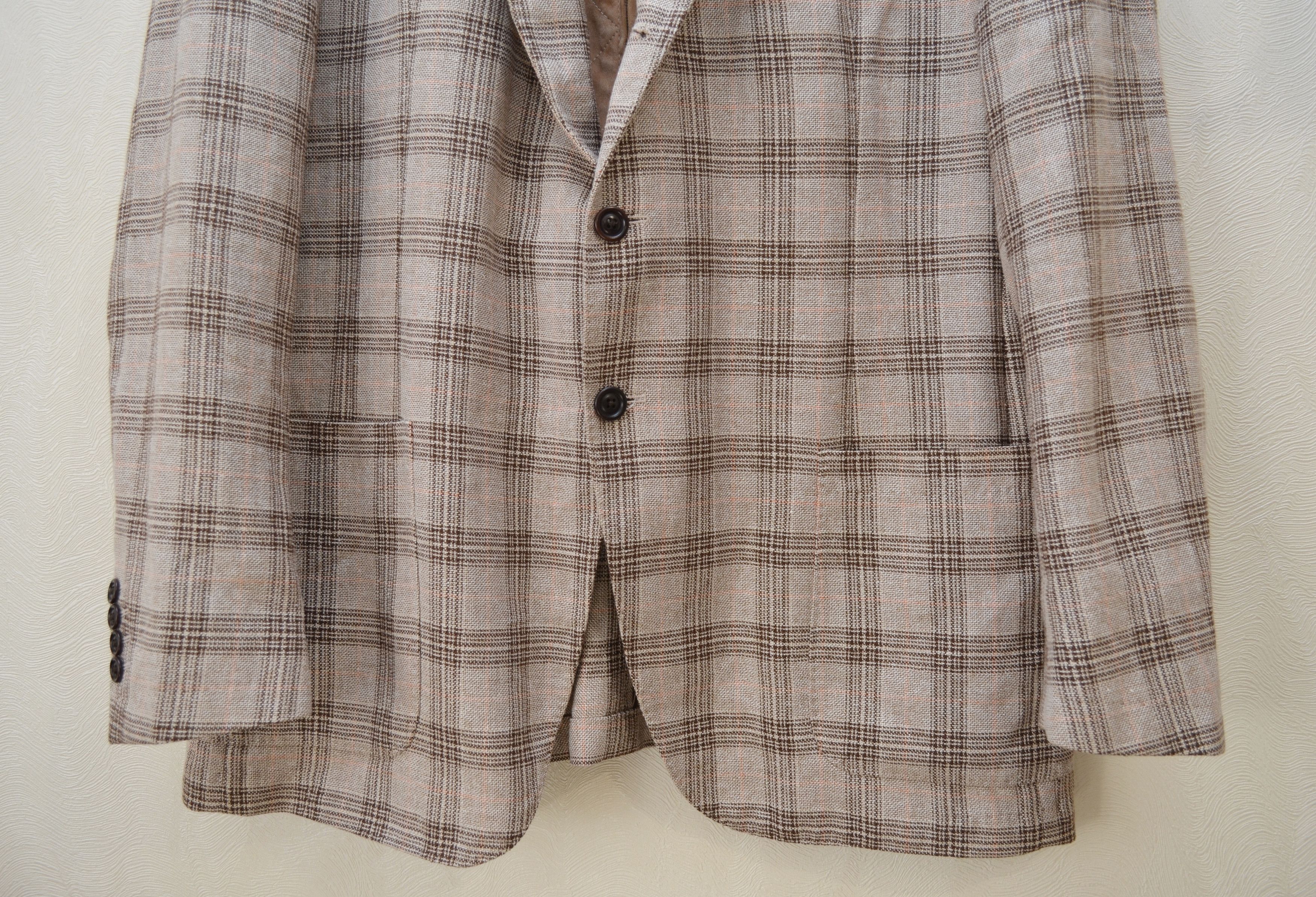 Designer × Faconnable Faconnable Blazer Jacket Unlined Check Wool EU58 US48 Size 48R - 4 Thumbnail