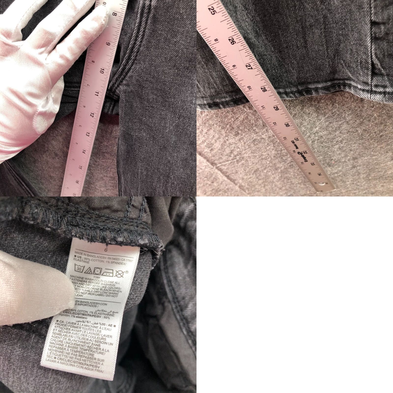 Old Navy Old Navy Jeans Womens 6 Black Washed Extra High Rise Flare Stretch Size 28" / US 6 / IT 42 - 8 Thumbnail
