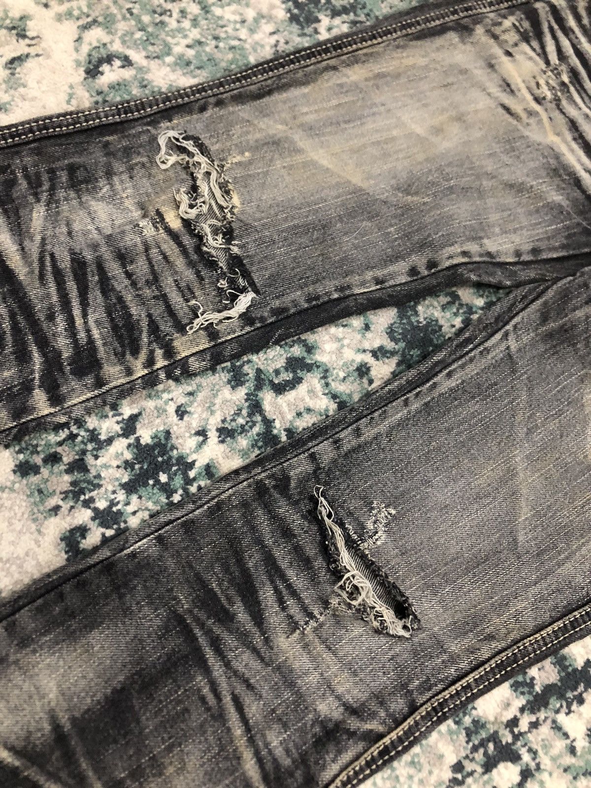 14th Addiction 2000s Japanese Brand SpRay Distressed Flared Denim Size US 29 - 7 Thumbnail
