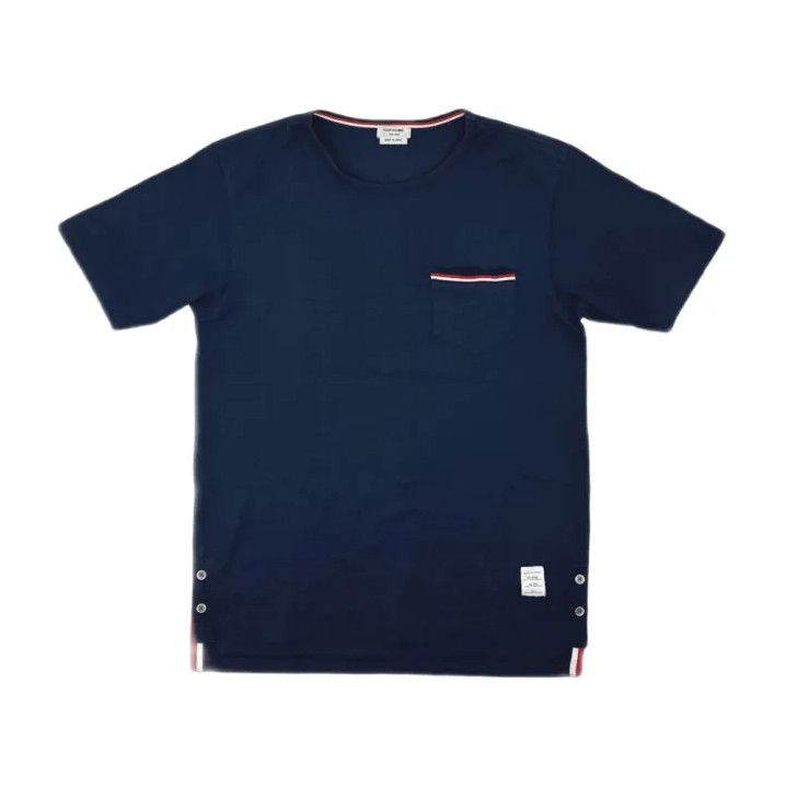 Thom Browne Thom Browne Navy Short Sleeve T-Shirt Size US M / EU 48-50 / 2 - 1 Thumbnail