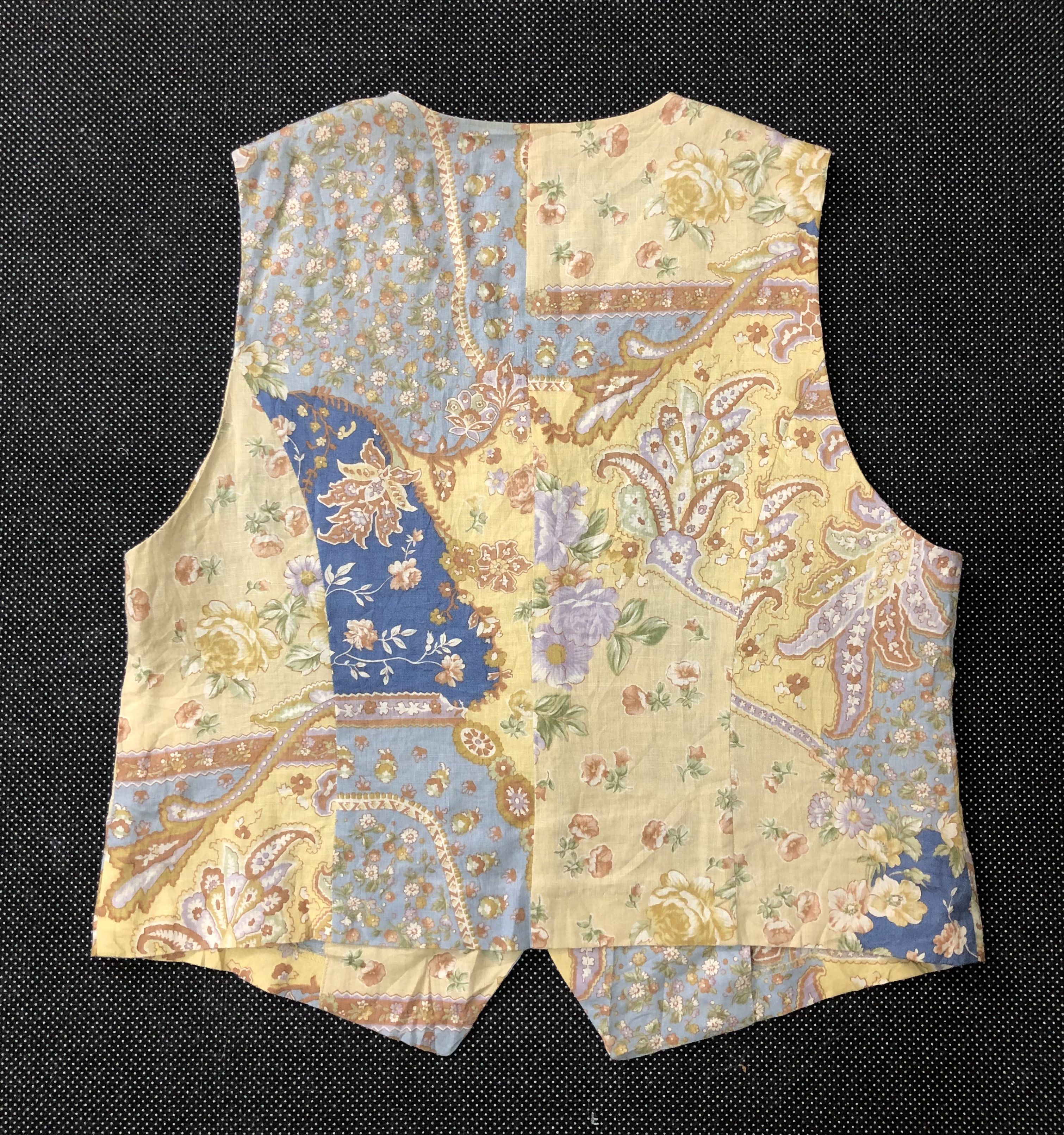 Burberry × Burberry Prorsum × Vintage RARE🔥VINTAGE BURBERRYS HEMP FULL FLORAL PRINT BUTTON VEST Size M / US 6-8 / IT 42-44 - 2 Thumbnail