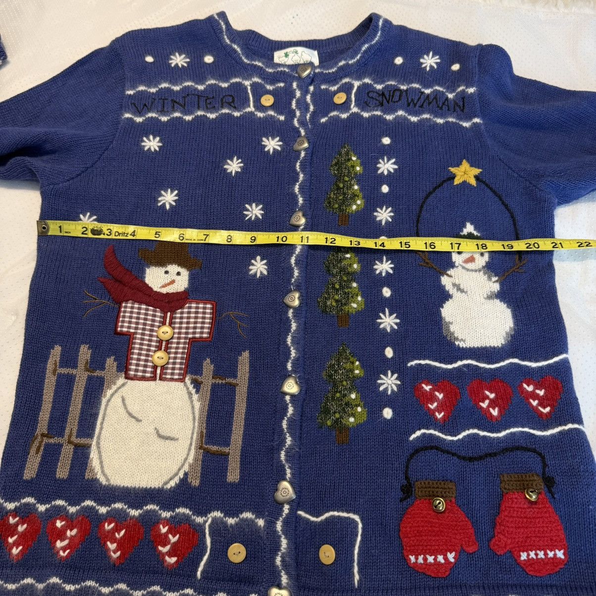 Vintage Vintage The Quacker Factory Snowman Sweater Blue Sz Medium Size M / US 6-8 / IT 42-44 - 11 Thumbnail