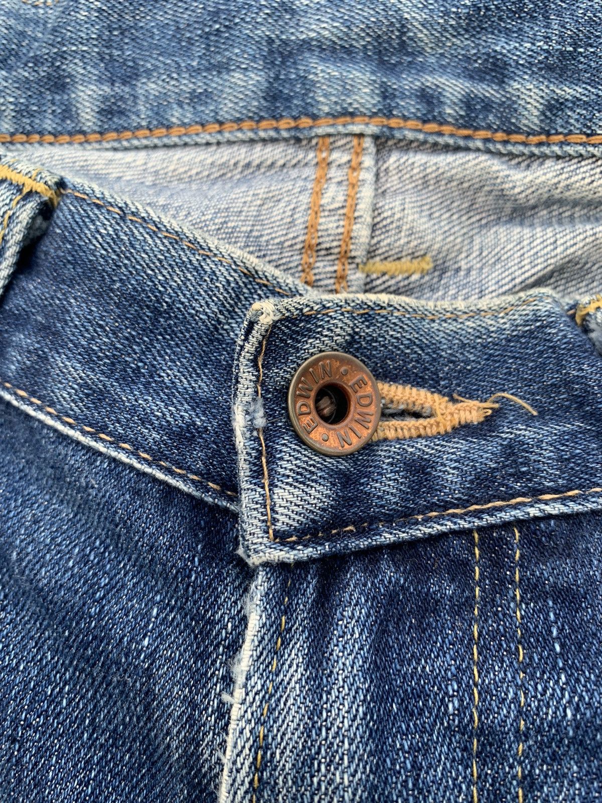 Kapital VINTAGE EDWIN 505X SELVEDGE JAPANESE DISTRESSED DENIM Size US 31 - 13 Thumbnail