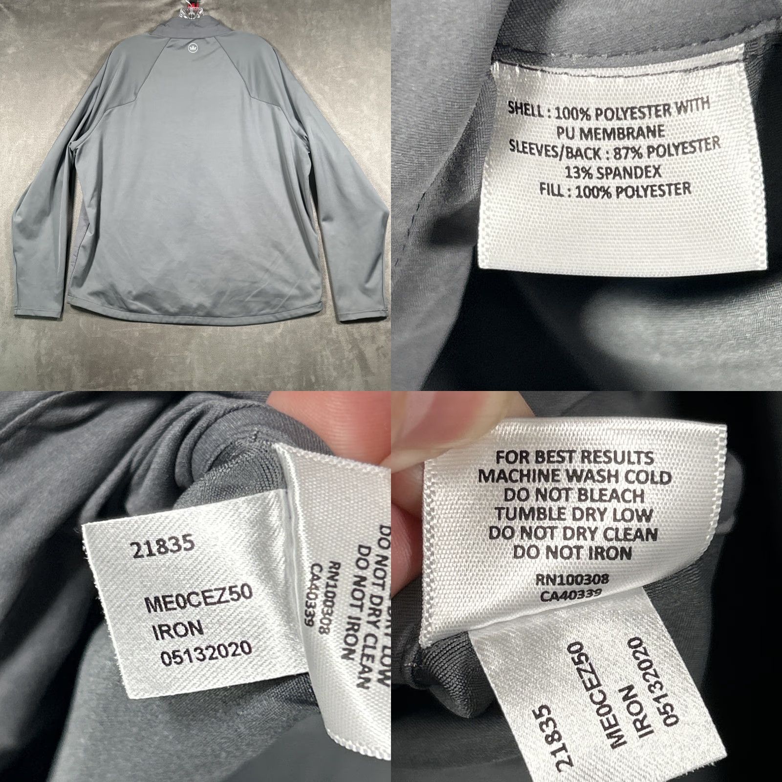 Peter Millar Peter Millar Jacket Mens 2XL Windbreaker Full Zip Gray Lightweight Golf Outdoors Spring Fall Winter Short Stand-Up Collar Size US XXL / EU 58 / 5 - 8 Thumbnail