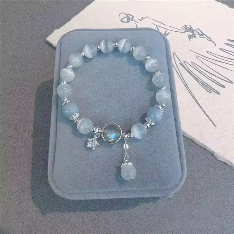 Jewelry Moonstone Crystal Five-pointed Star Bracelet Size ONE SIZE - 1 Thumbnail