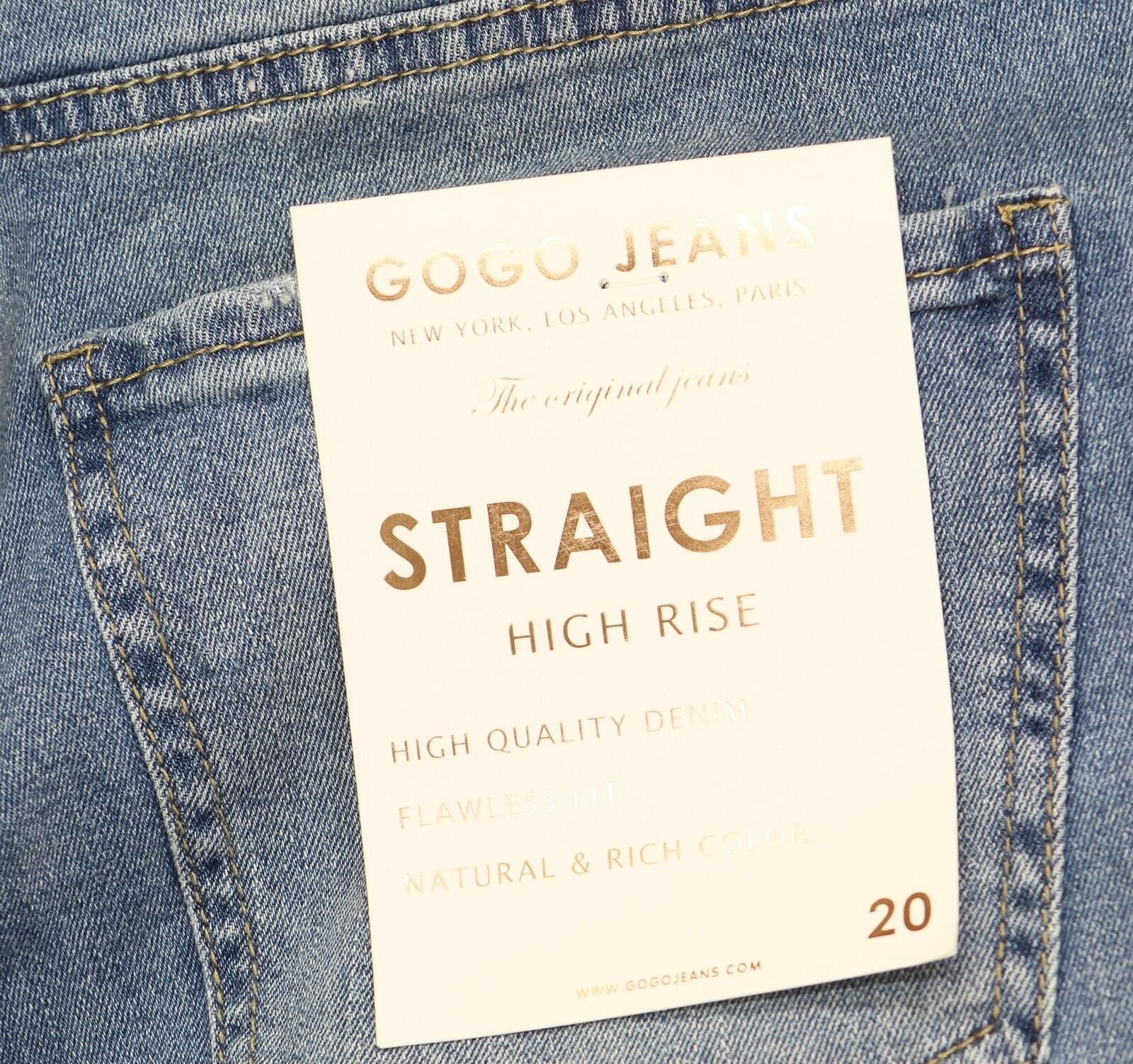 Other Nwt Gogo Jeans Frayed Jeans Medium White Wash Blue 20w Size 42" / US 20 - 10 Thumbnail