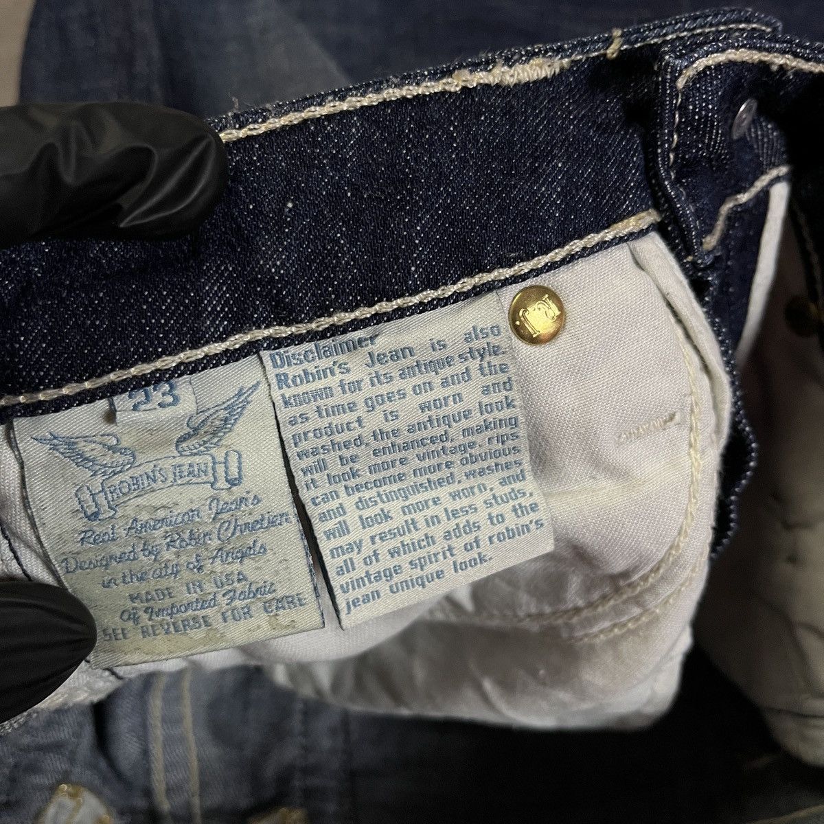 Robins Jeans Robin’s Jean Vintage Studded Crystal Pocket Skinny Jeans Size US 26 / EU 42 - 7 Thumbnail