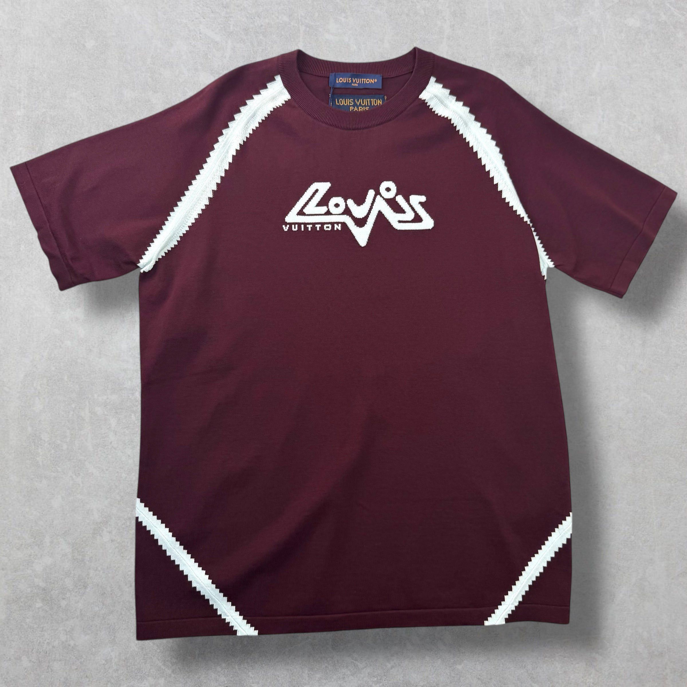 Louis Vuitton Louis Vuitton Burgundy Intarsia Short Sleeve XXL Size US XXL / EU 58 / 5 - 1 Thumbnail