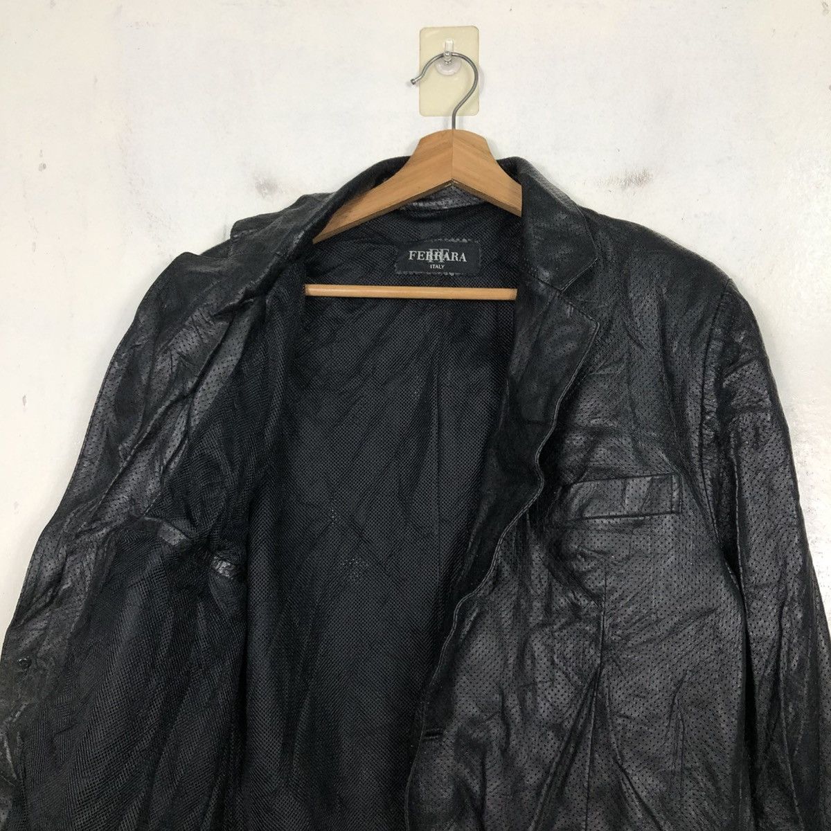 Japanese Brand Vintage Leather Jacket Ferrara Italy Issey Miyake Size US M / EU 48-50 / 2 - 14 Thumbnail