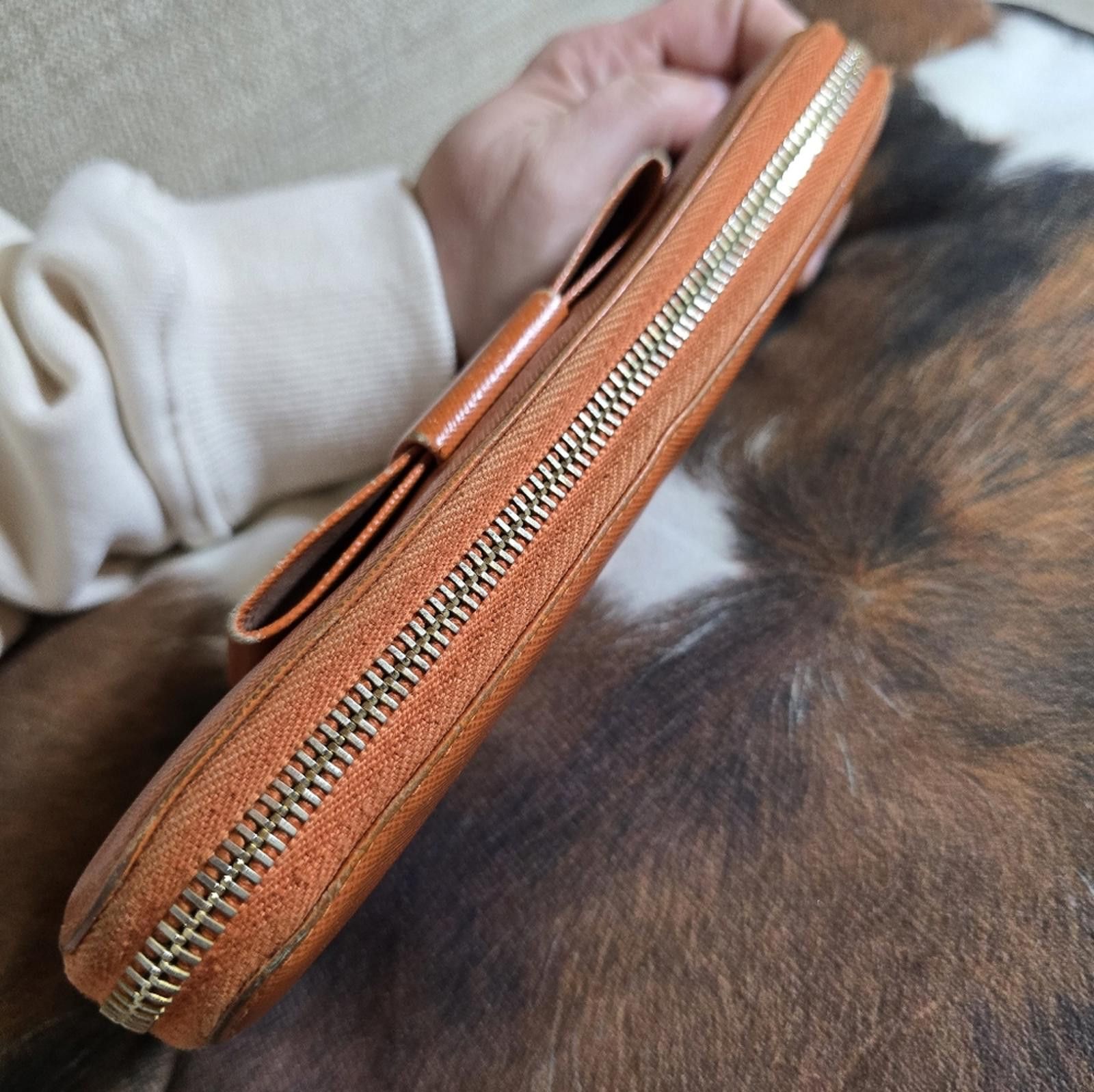 Prada Authentic Orange Prada Zip Wallet Size ONE SIZE - 10 Thumbnail