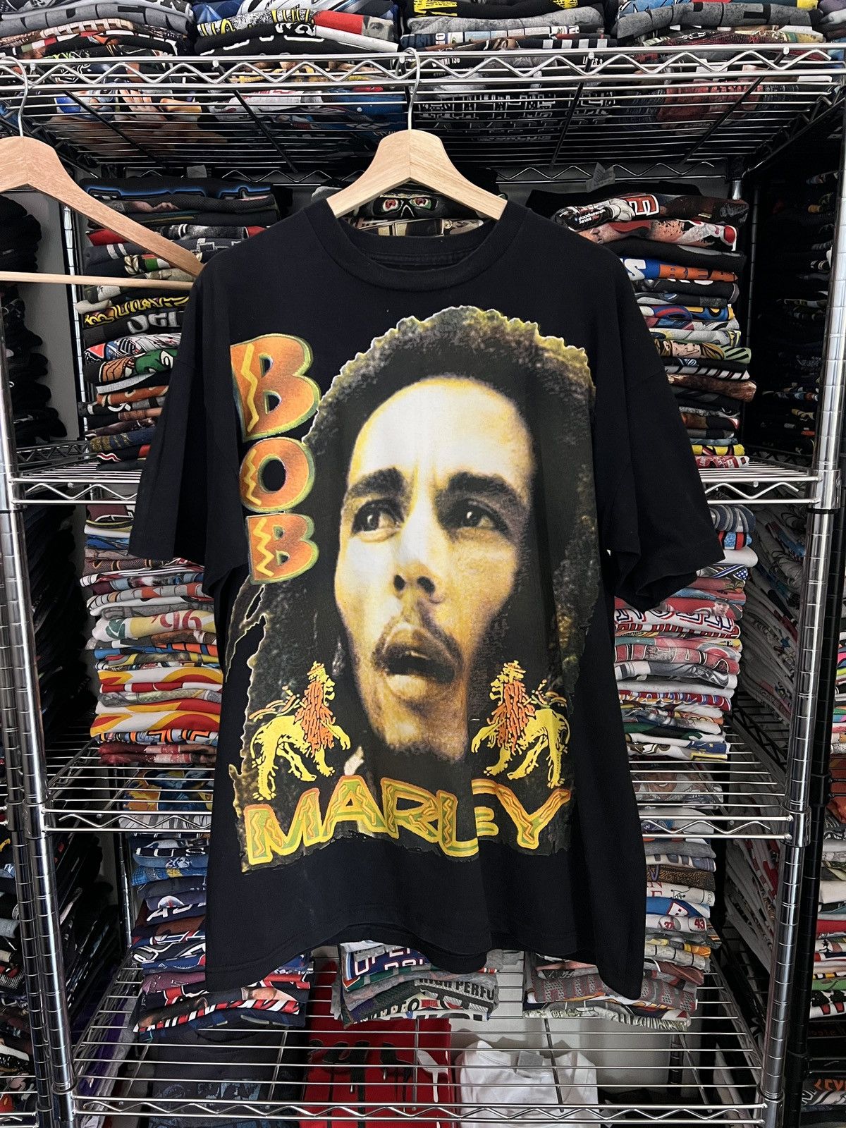 90s Bob Marley and the Wailers Lion Mexican Bootleg Band Tee