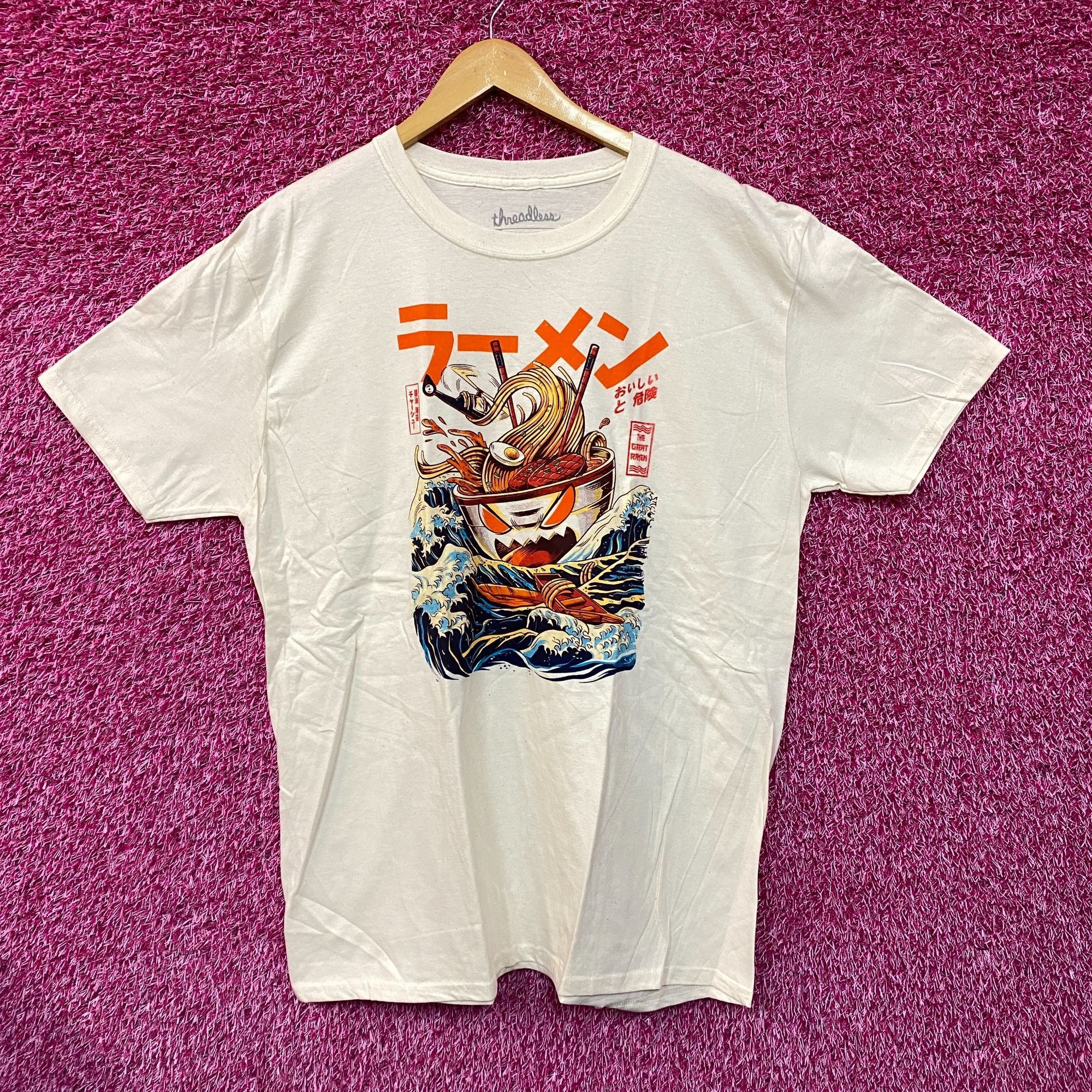 Threadless The Great Ramen Kaiju Monster Beige Tshirt size Extra Large Size US XL / EU 56 / 4 - 1 Thumbnail