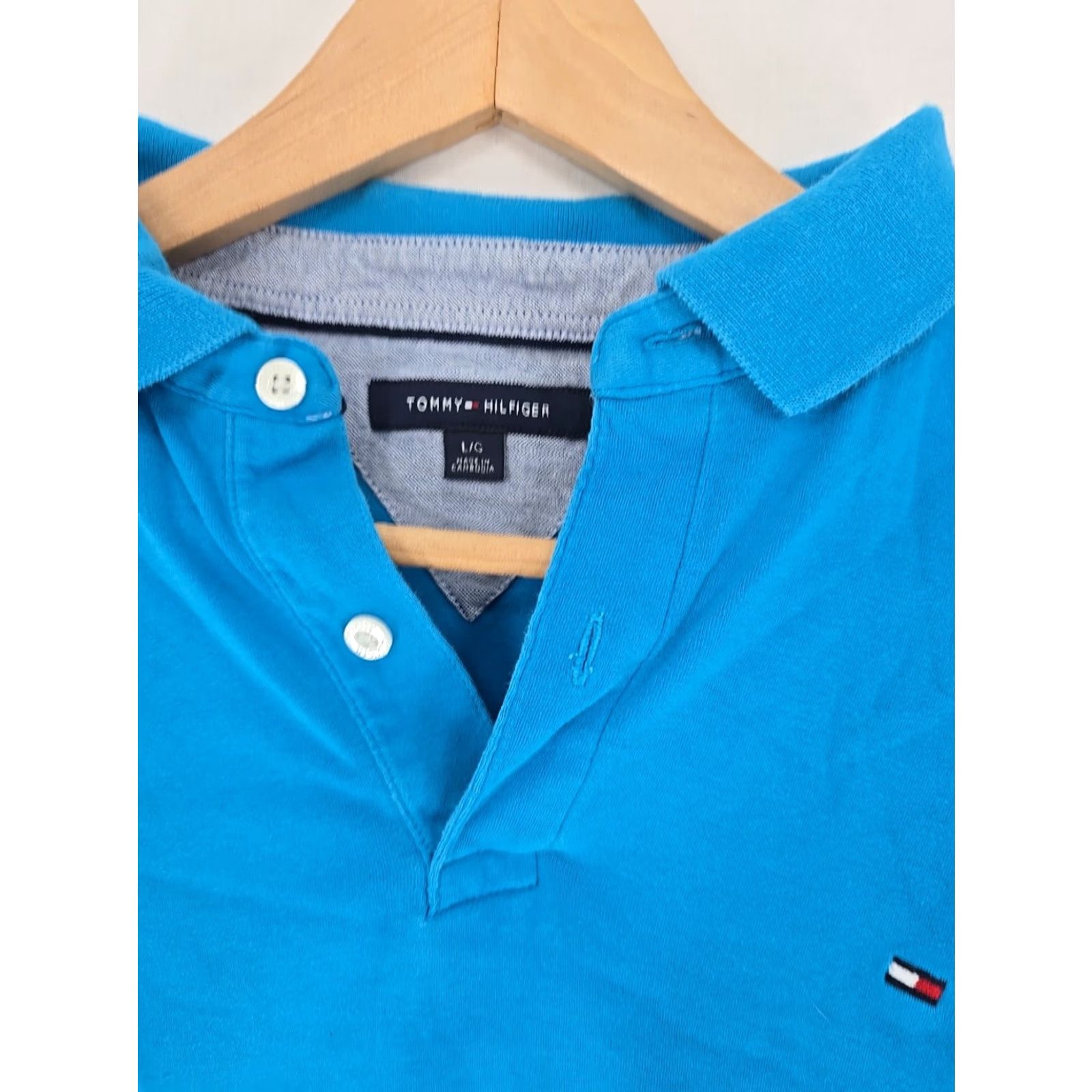 Tommy Hilfiger VINTAGE Tommy Hilfiger Polo Shirt Mens L Cotton Blue Short Sleeve Classic - Soft Nice Size US L / EU 52-54 / 3 - 5 Thumbnail