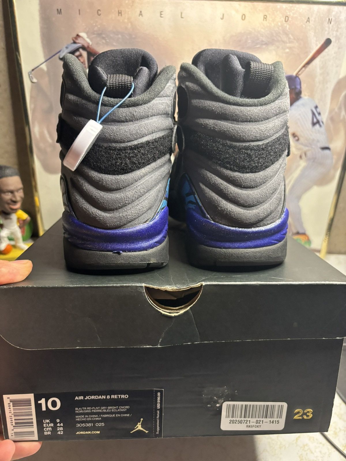 Jordan Brand Air Jordan 8 Retro 2015 Aqua 2015 Size US 10 / EU 43 - 7 Thumbnail