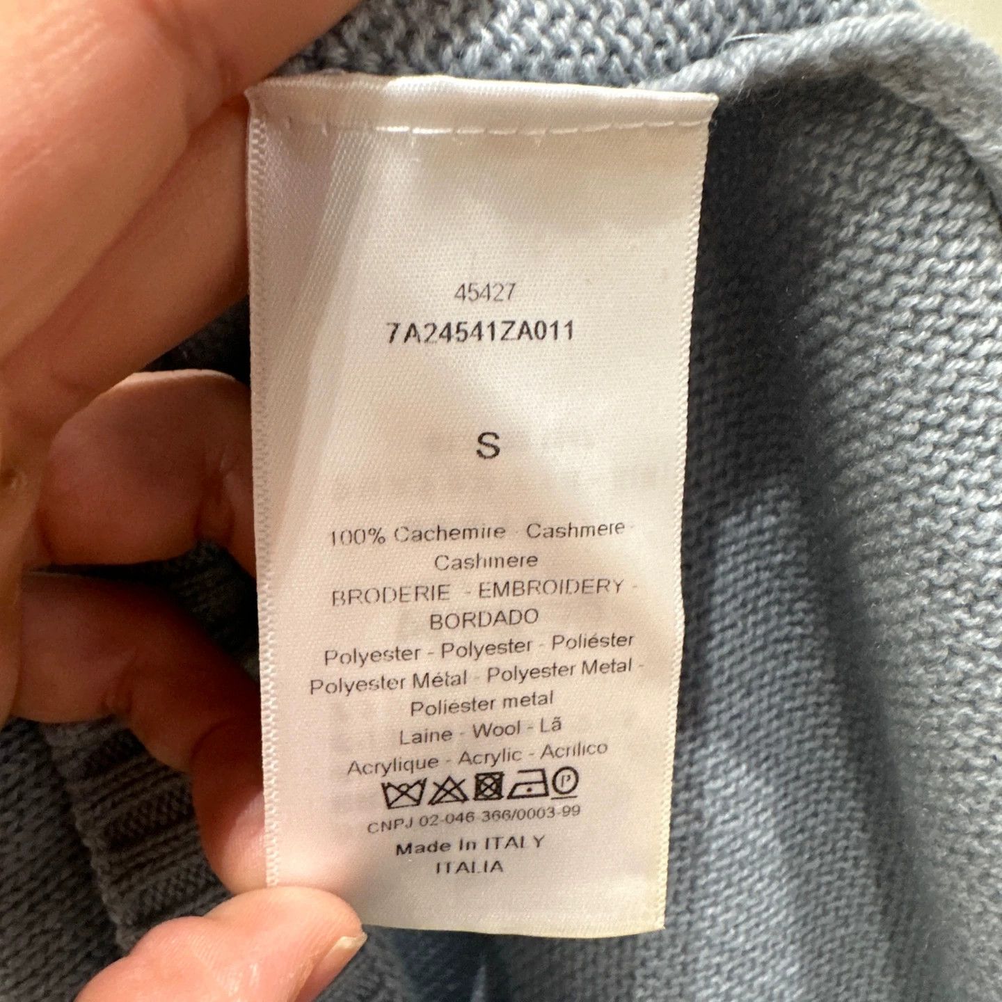 Dior Dior mar459 Mist Blue Pattern Cashmere Sweater S Size S / US 4 / IT 40 - 4 Thumbnail