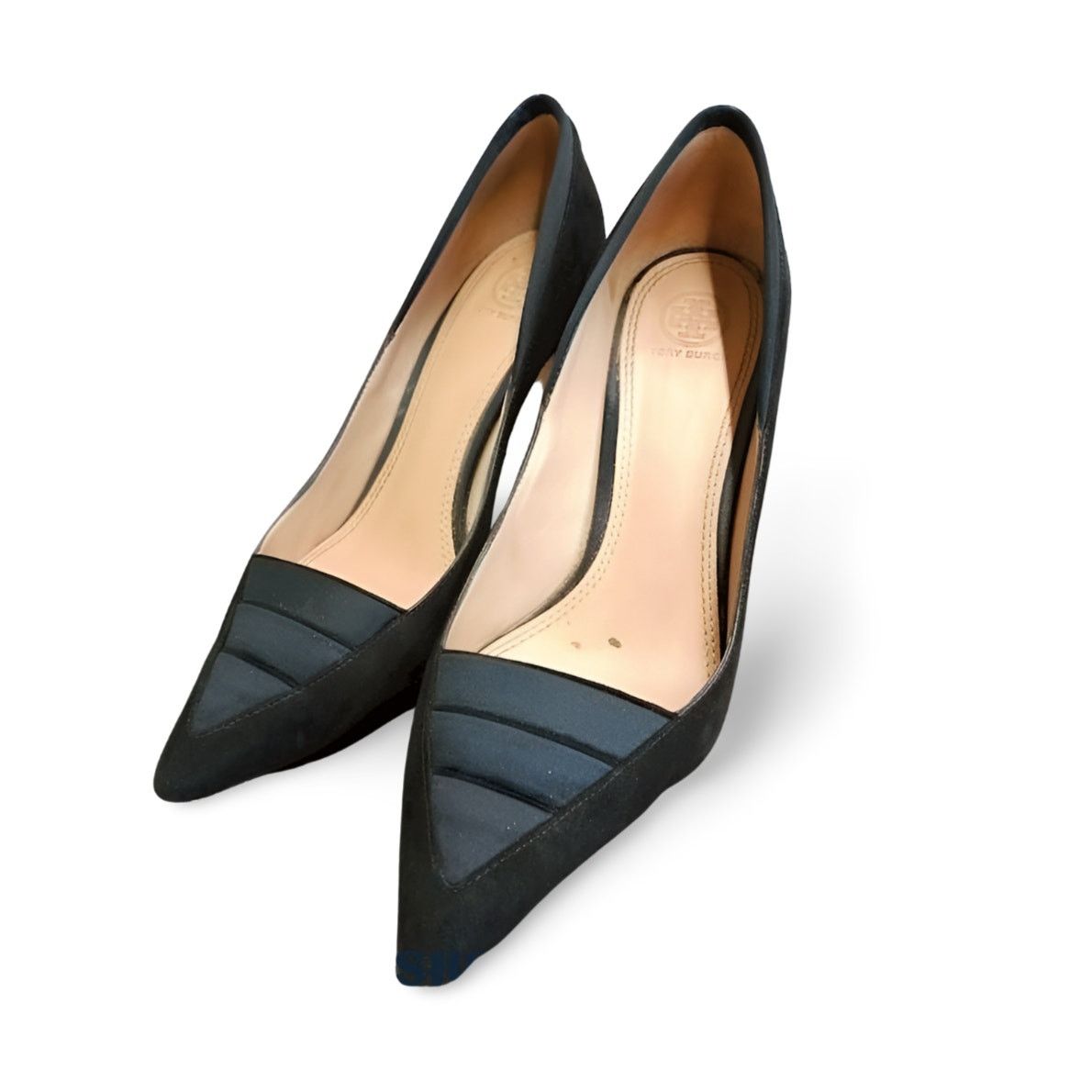 Tory Burch Tory Burch Black Suede/Satin Pump Heel Size 9.5 Size US 9.5 / IT 39.5 - 2 Thumbnail
