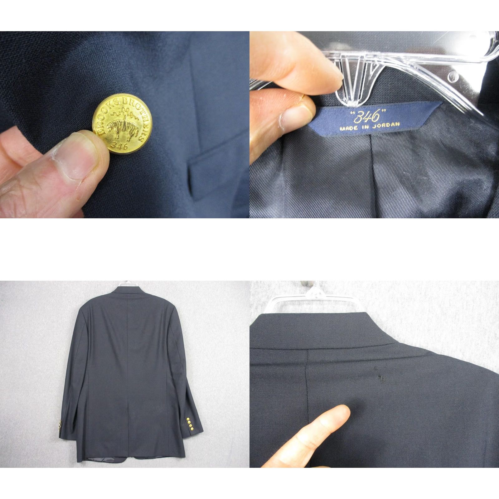 Brooks Brothers Brooks Brothers 346 Blazer Mens 41L Blue Stretch Wool Two Button Suit Jacket Size 42R - 8 Thumbnail