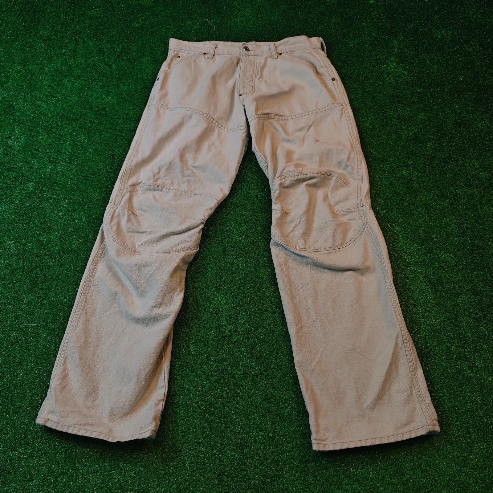 G-Star Vintage G-star Elwood Jeans Mens 32x32 cream straight 90s Size US 32 / EU 48 - 2 Thumbnail