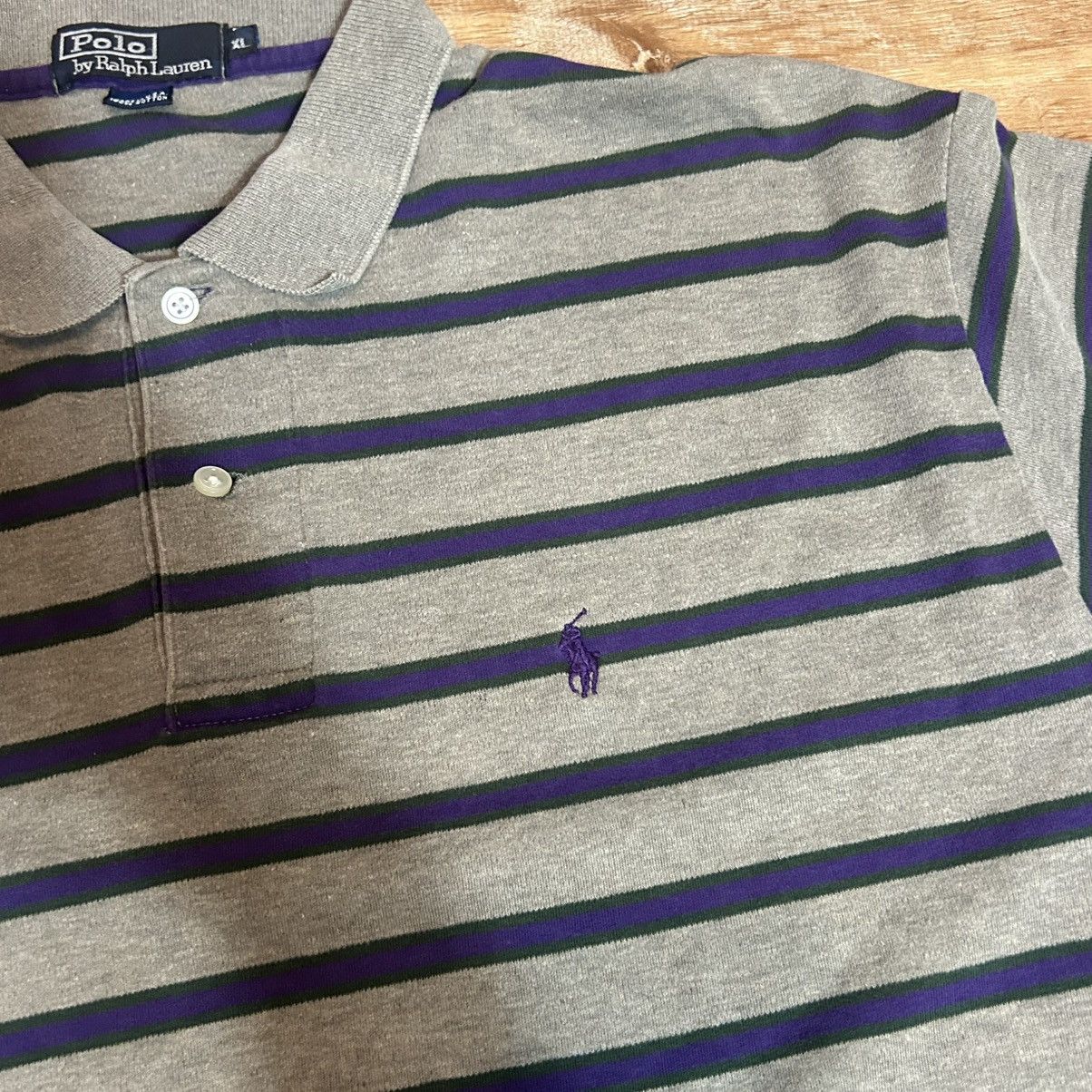 Polo Ralph Lauren Vintage 90s Polo Ralph Lauren Striped Polo Made In USA Size US XL / EU 56 / 4 - 3 Thumbnail