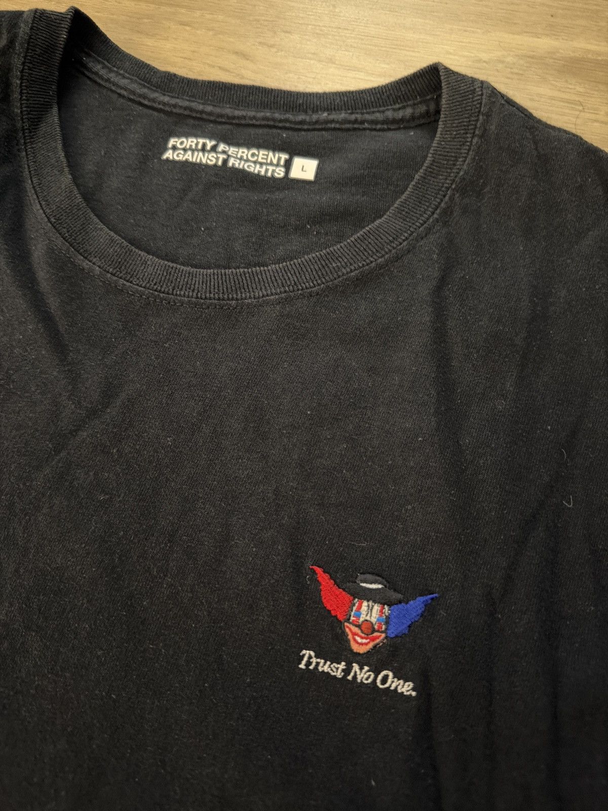 FPAR Forty Percent Against Rights Trust No One Black T-Shirt Size US L / EU 52-54 / 3 - 2 Thumbnail