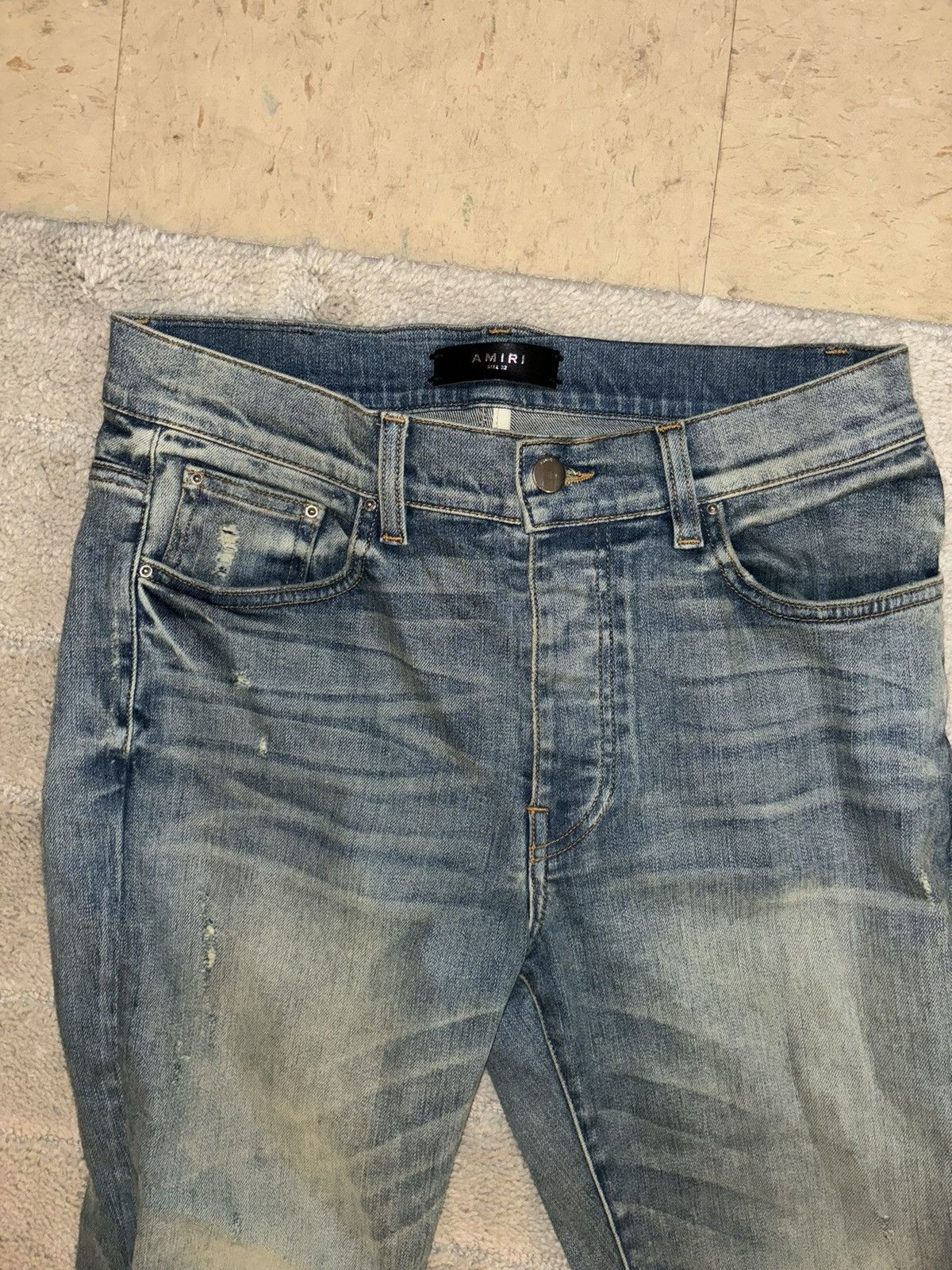 Amiri Mike Amiri Double Slash Distressed Jeans Size US 32 / EU 48 - 4 Thumbnail