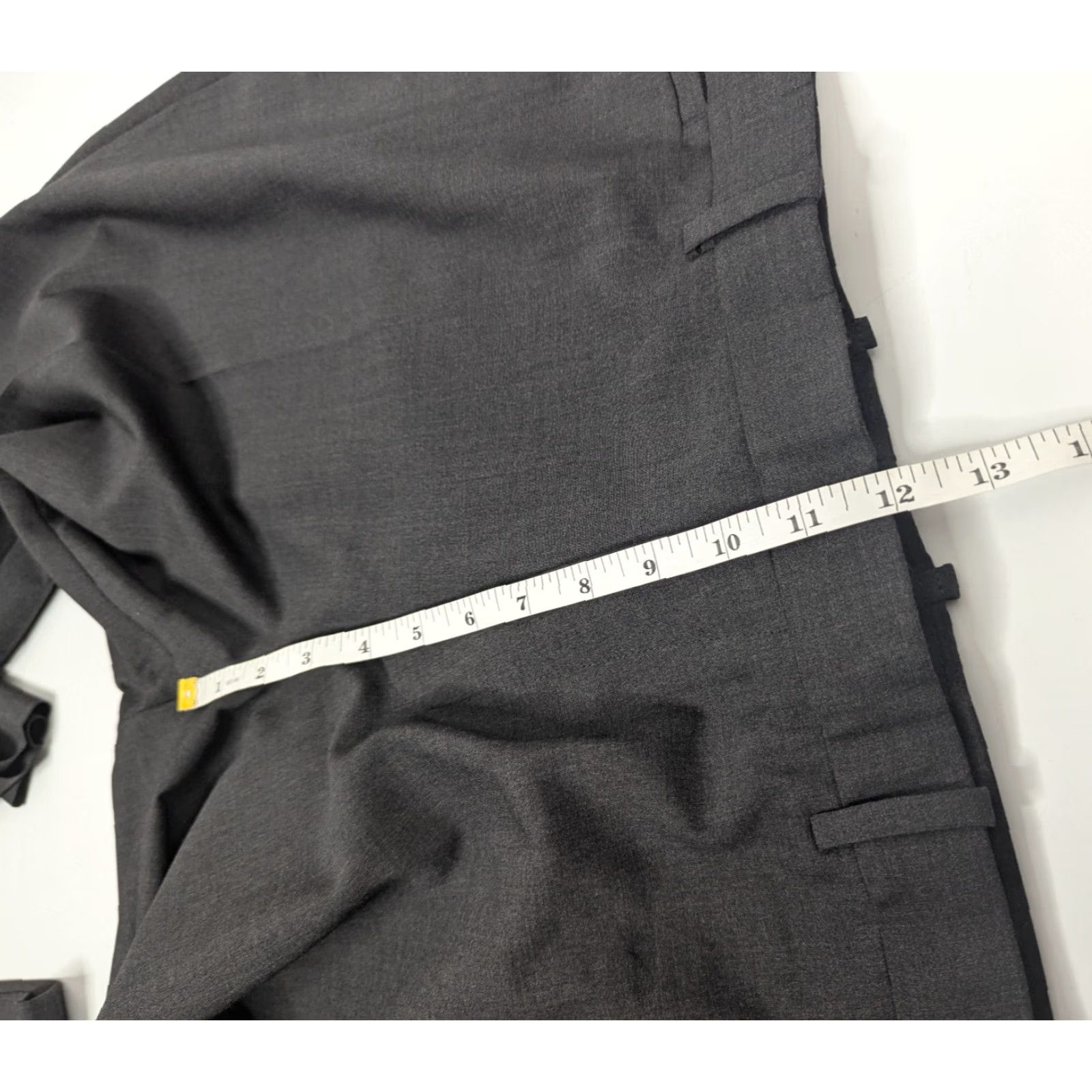 Theory Theory Mens Pants Dress Pants Black Grey 38 Wool Blend Tapered Regular Inseam 34 Mens Suiting Size 38R - 7 Thumbnail