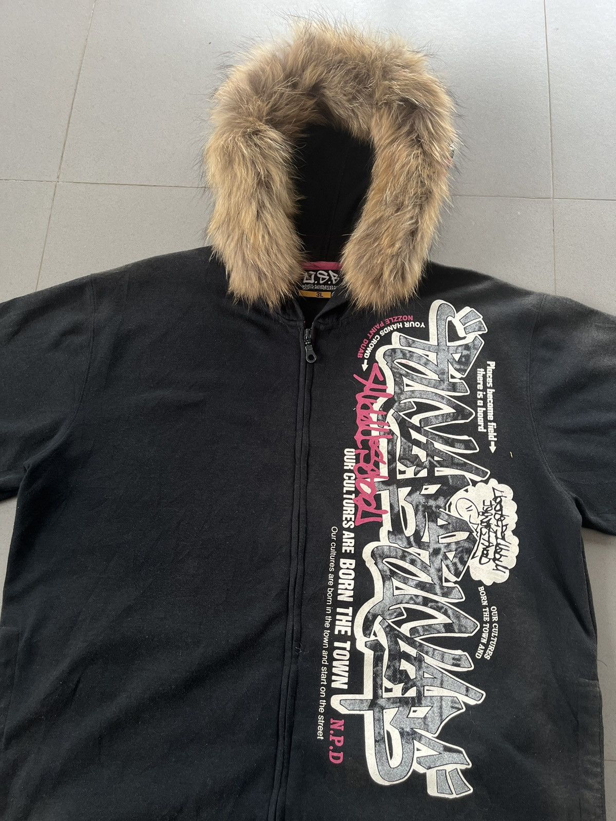 If Six Was Nine × Japanese Brand × Le Grande Bleu (L.G.B.) JAPANESE O.S.B TRIBAL FUR ZIP HOODIE GOTHIC PUNK STYLE Size US XL / EU 56 / 4 - 7 Thumbnail