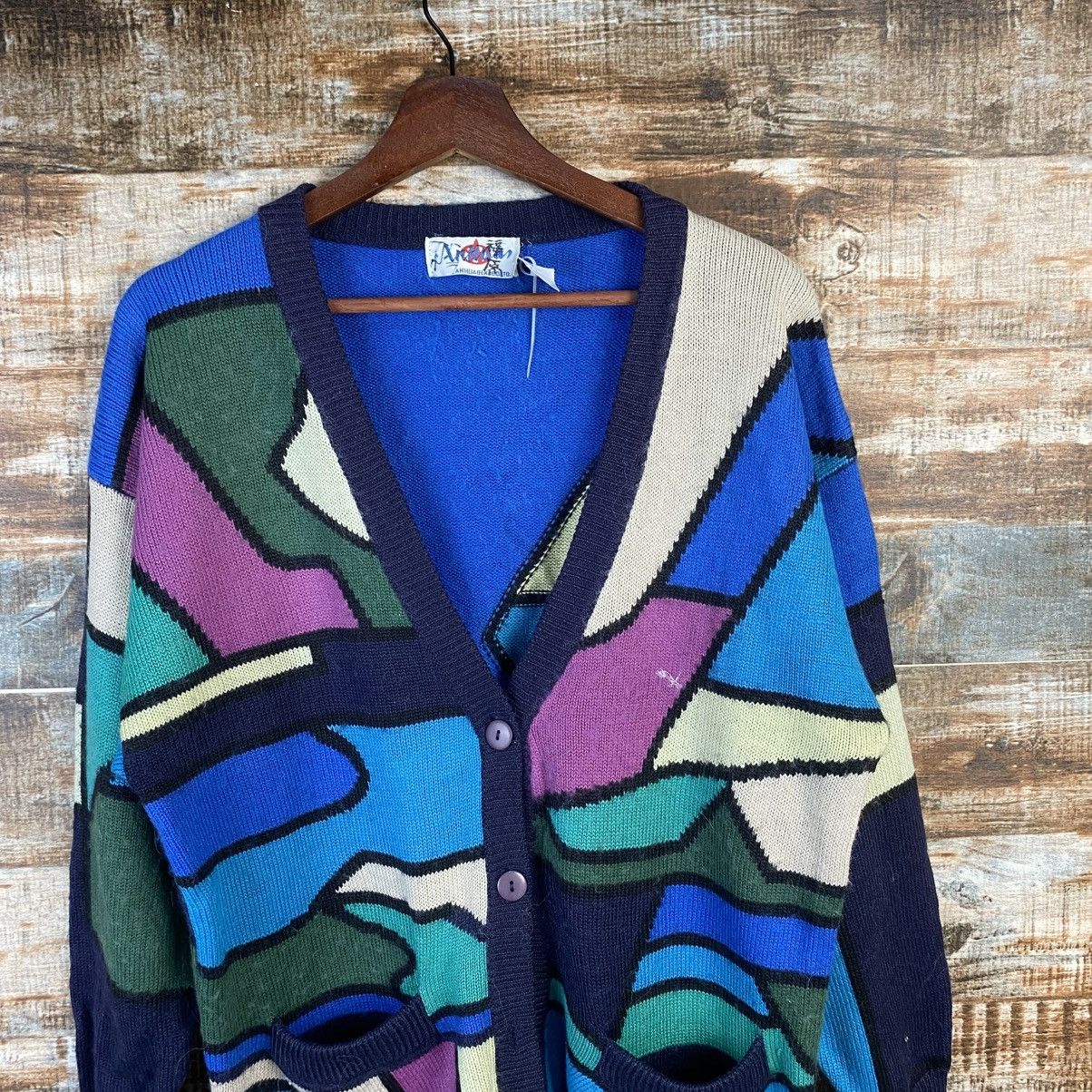 Vintage DL Anhan Blue Cardigan Knitwear #C1144 Size M / US 6-8 / IT 42-44 - 2 Thumbnail
