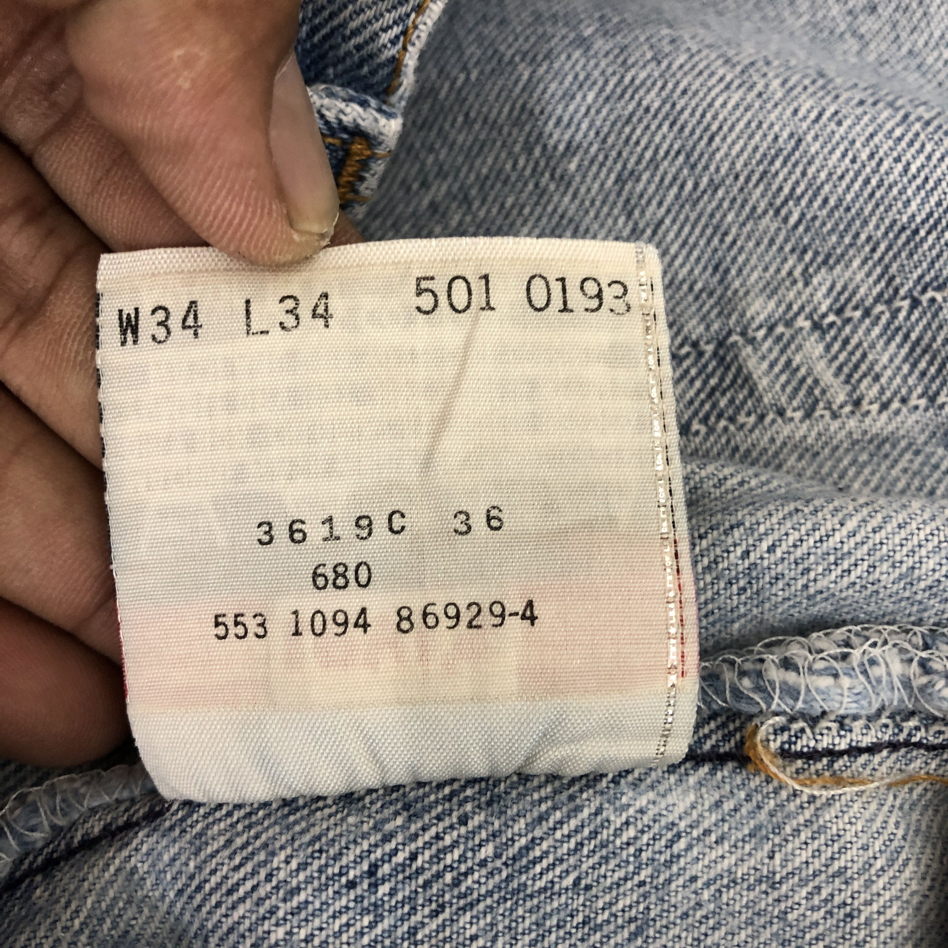 Levi's Vintage 90s Levis 501 Jeans Levi's Light Wash Faded Denim Size US 30 / EU 46 - 14 Thumbnail
