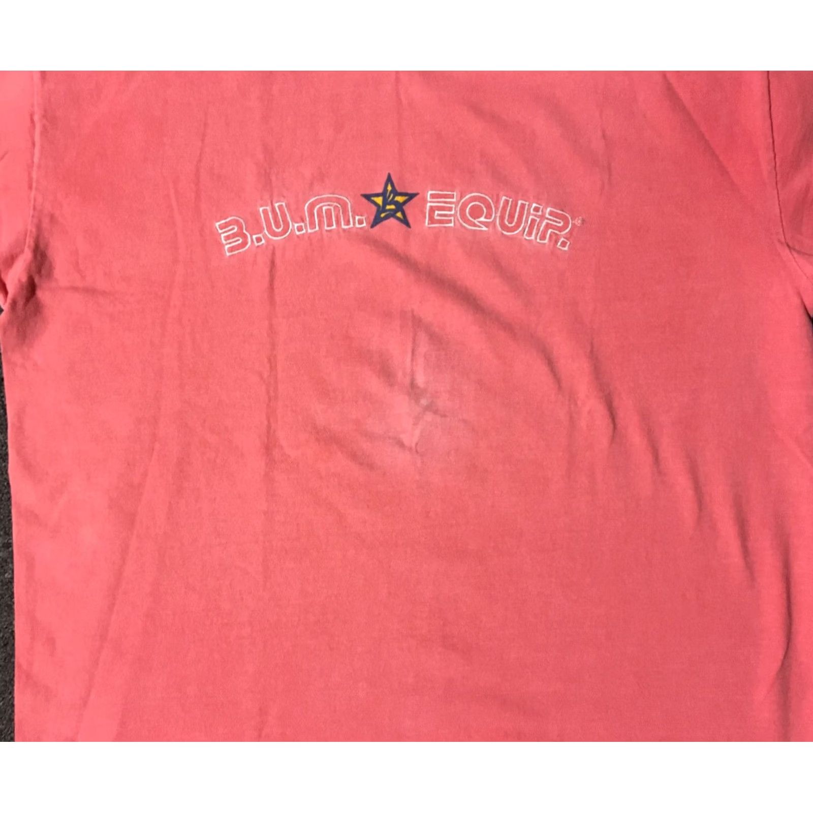 Vintage VINTAGE B.U.M. Equipment T-Shirt Mens M Pink 90s Beach Surf Grunge Vaporwave Hip Hop 80s 100% Cotton USA Boardriding Graphic Tee Size US M / EU 48-50 / 2 - 3 Thumbnail