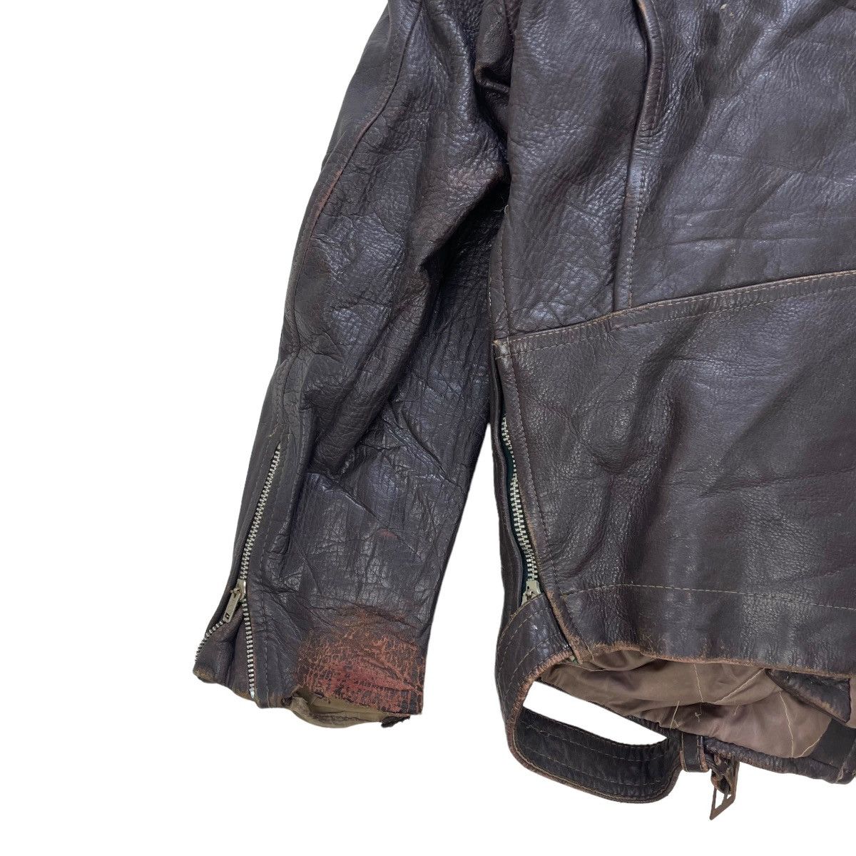 Kadoya 💥Vintage 80s Double Collar Leather Jacket Size US M / EU 48-50 / 2 - 3 Thumbnail