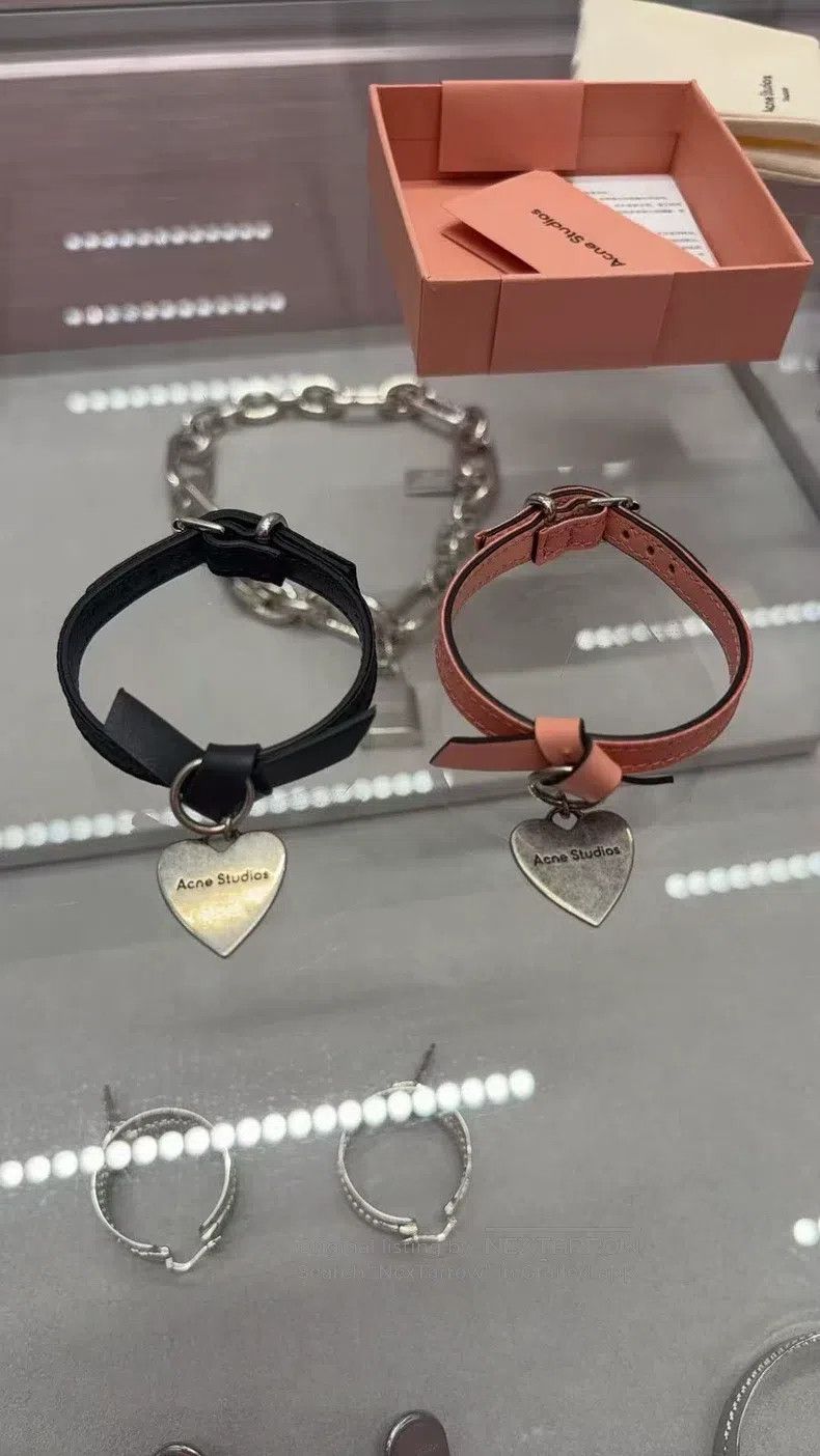 Acne Studios Acne Studios Leather Necklace with Heart Pendant Size ONE SIZE - 4 Thumbnail