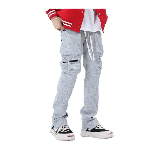 VIBE Gray Cargo Stacked Pants Size US 34 / EU 50 - 1 Thumbnail