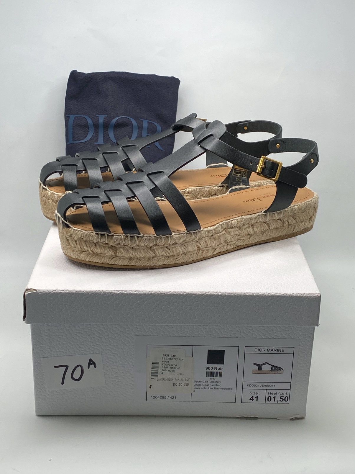 Dior Christian Dior Dioriviera Marine Espadrille Sandals size 41 Size US 11 / IT 41 - 11 Thumbnail