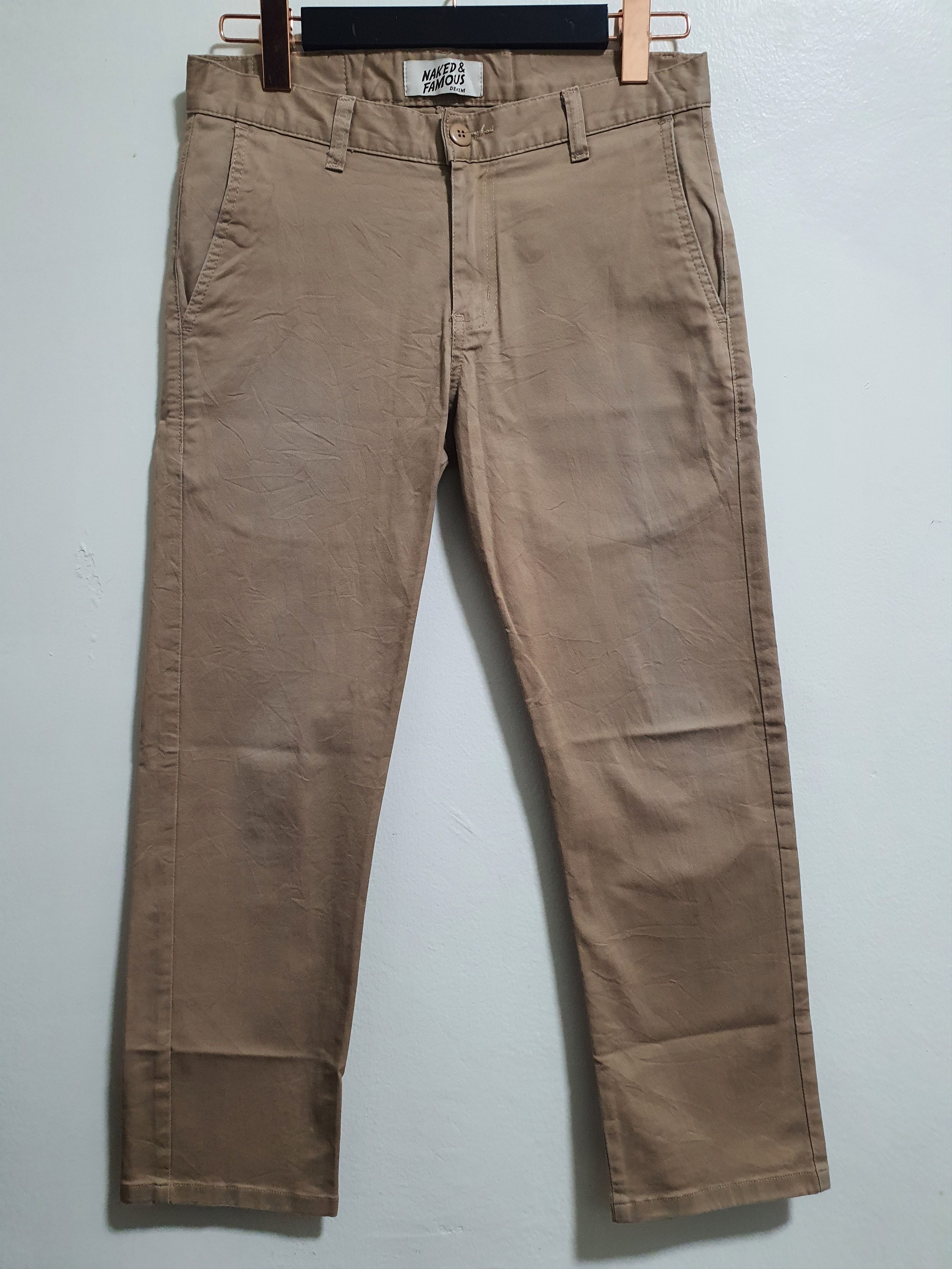 Naked & Famous NAKED & FAMOUS 30”/35” BEIGE ANKLE PANTS Size US 30 / EU 46 - 2 Thumbnail