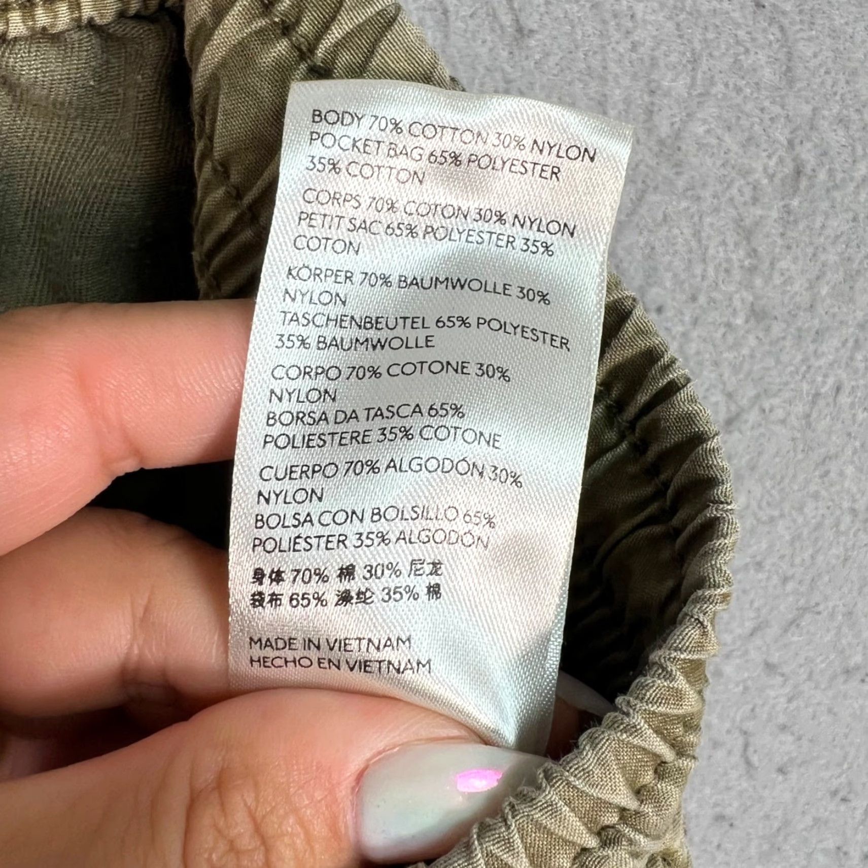 Vintage Standard Cloth Mens Cargo Pants Small Olive Cotton Blend Drawstring Flat Front Tapered Casual Pants Mens Size US 29 - 5 Thumbnail