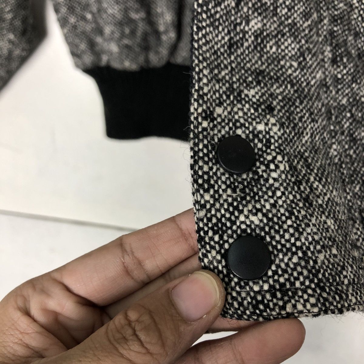 Japanese Brand 🔥90’s Herringbone Wool Bomber Jacket Cimuka Issey Miyake Size US M / EU 48-50 / 2 - 14 Thumbnail