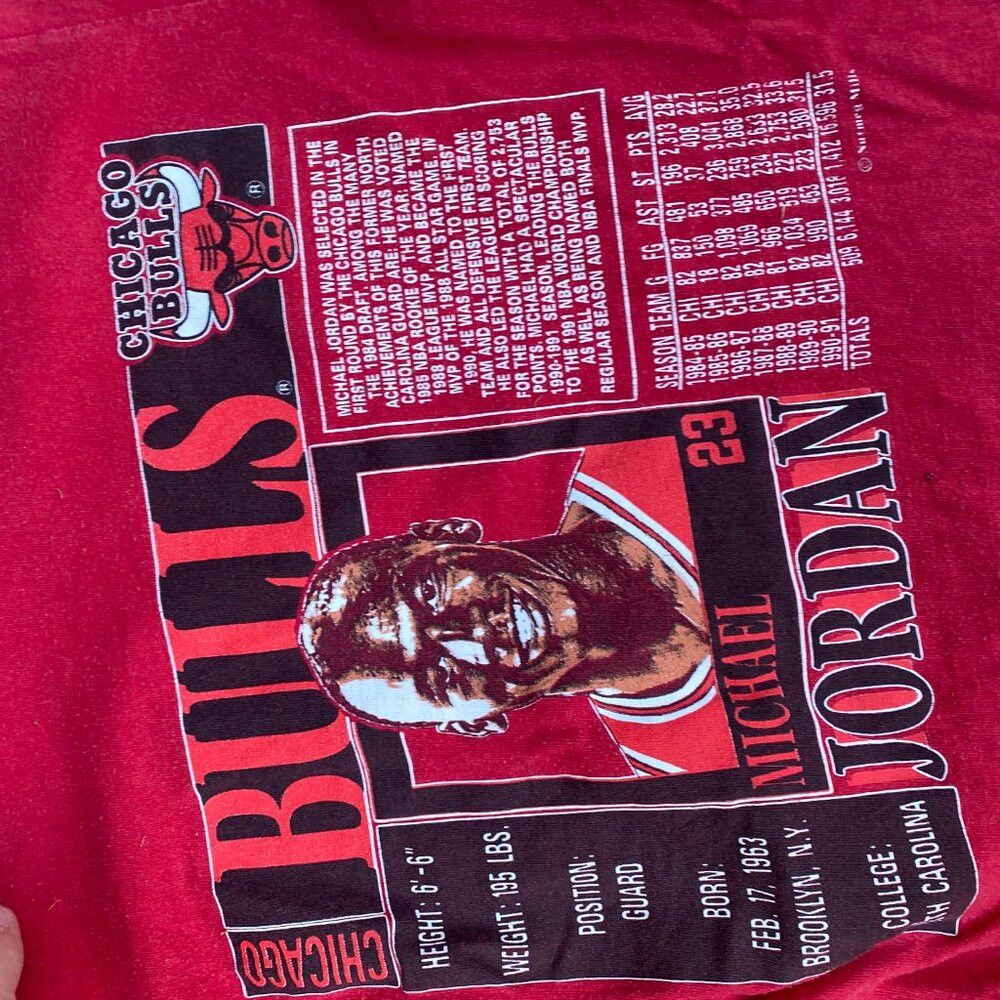 Nutmeg Vintage 90s Nutmeg Michael Jordan Chicago Bulls NBA T Shirt Size US L / EU 52-54 / 3 - 5 Thumbnail