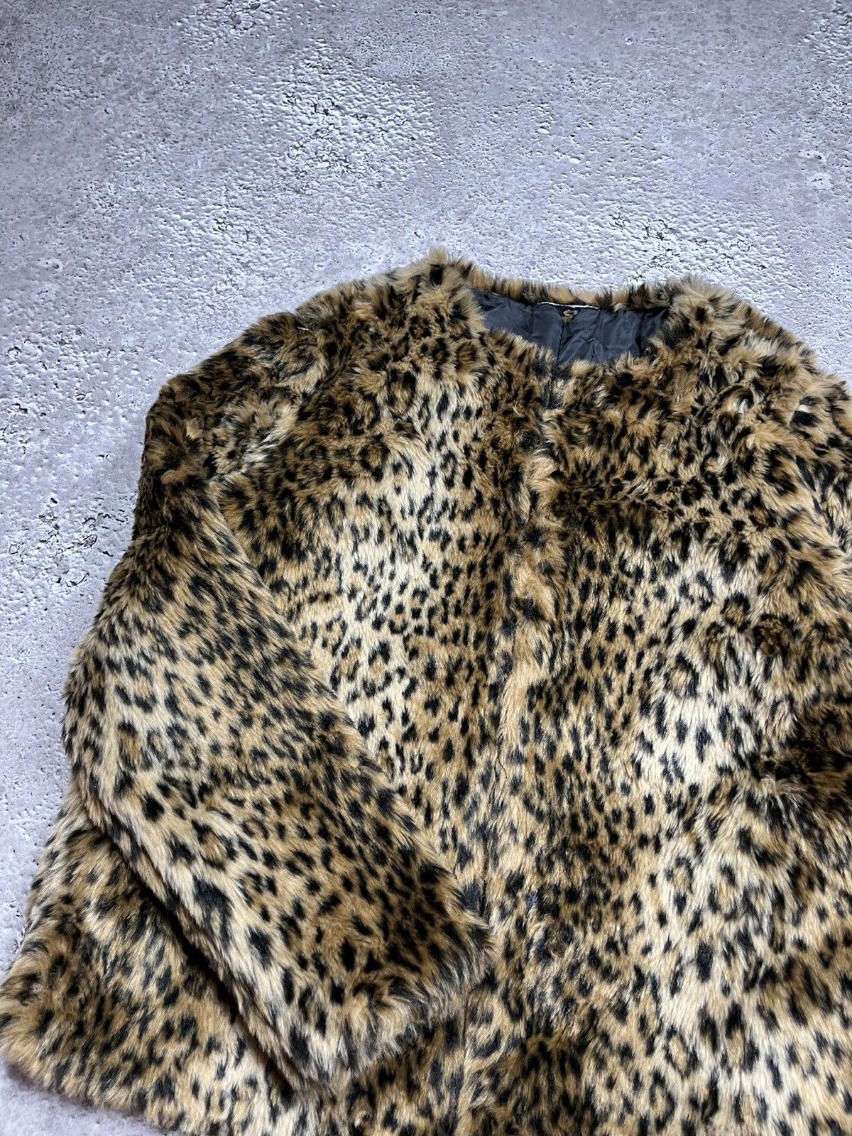 Other Y2K Faux Fur Leopard Print Jacket Retro 2000s Style Size L / US 10 / IT 46 - 5 Thumbnail