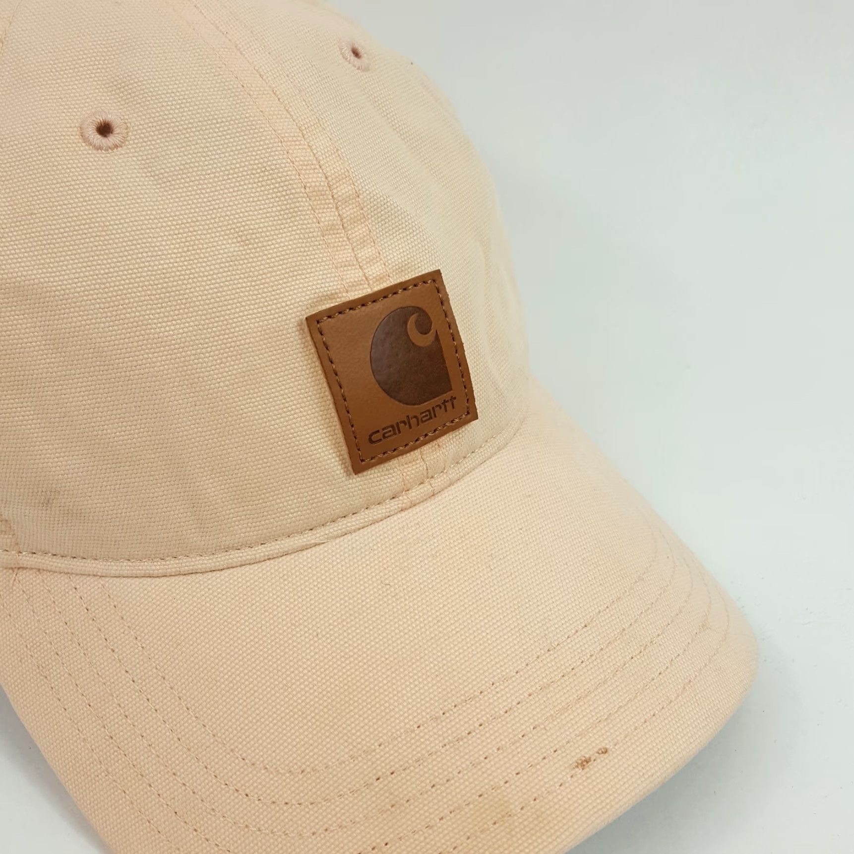 Carhartt VINTAGE Carhartt Baseball Cap Mens One Size Pink Canvas CH Logo Adjustable 90s 00s USA Grunge Workwear Hat Size ONE SIZE - 6 Thumbnail