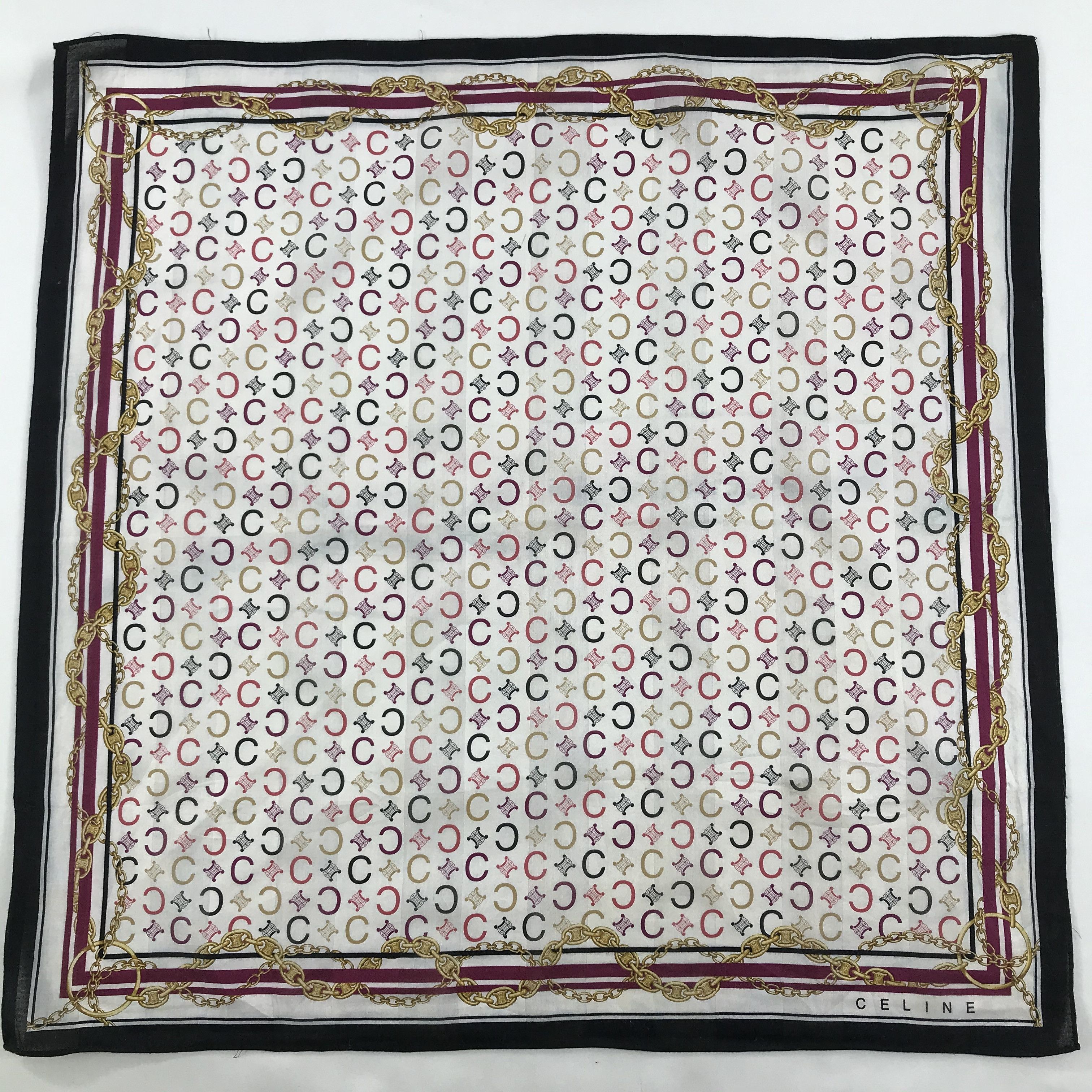 Celine × Vintage Celine Bandana / Handkerchief / Neckerchief - S1467 Size ONE SIZE - 1 Thumbnail